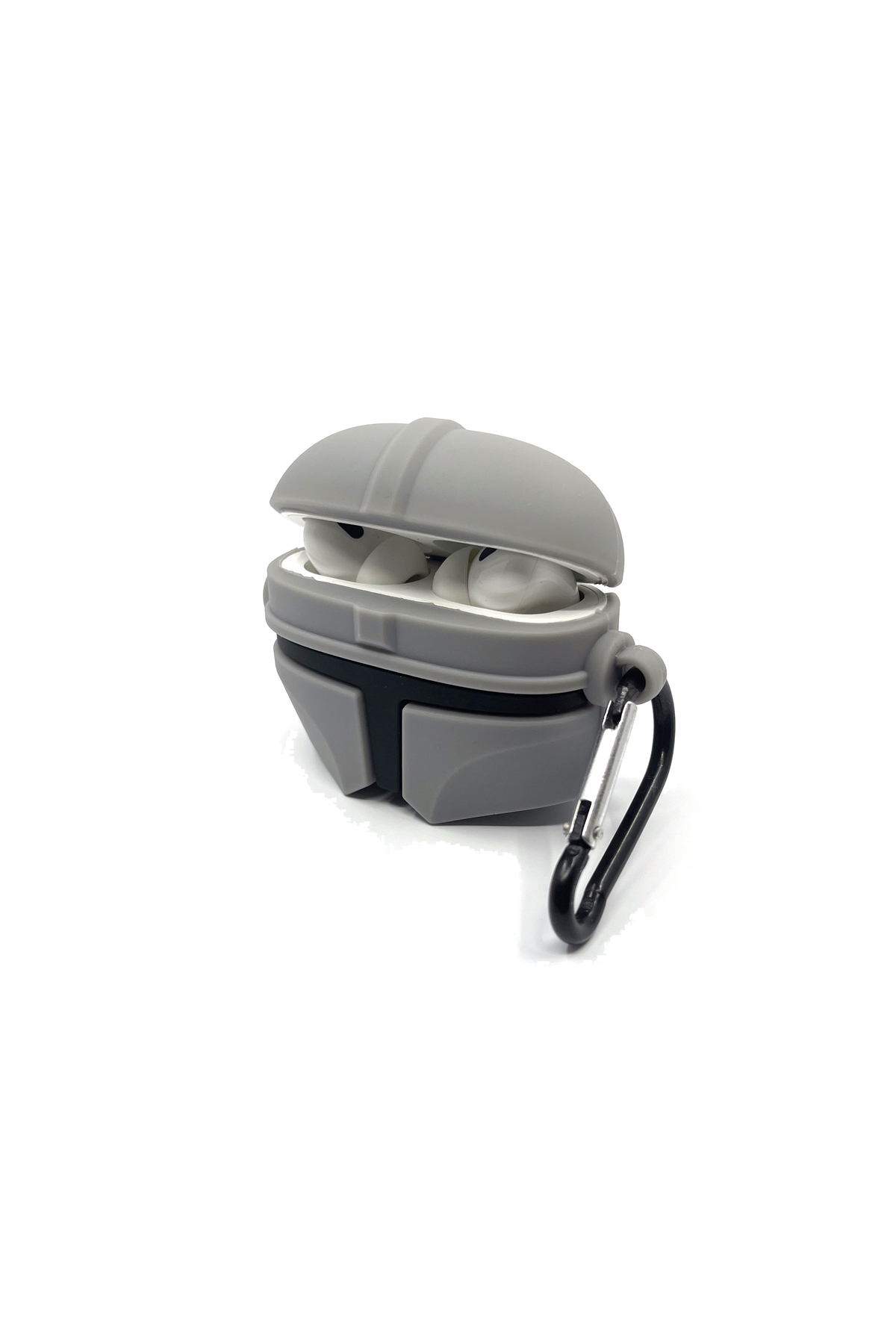 AirPods Pro 1/2. Nesil Uyumlu Yıldız Savaşları Gri Mandalorian Boba Fett Tasarımlı Kılıf 7