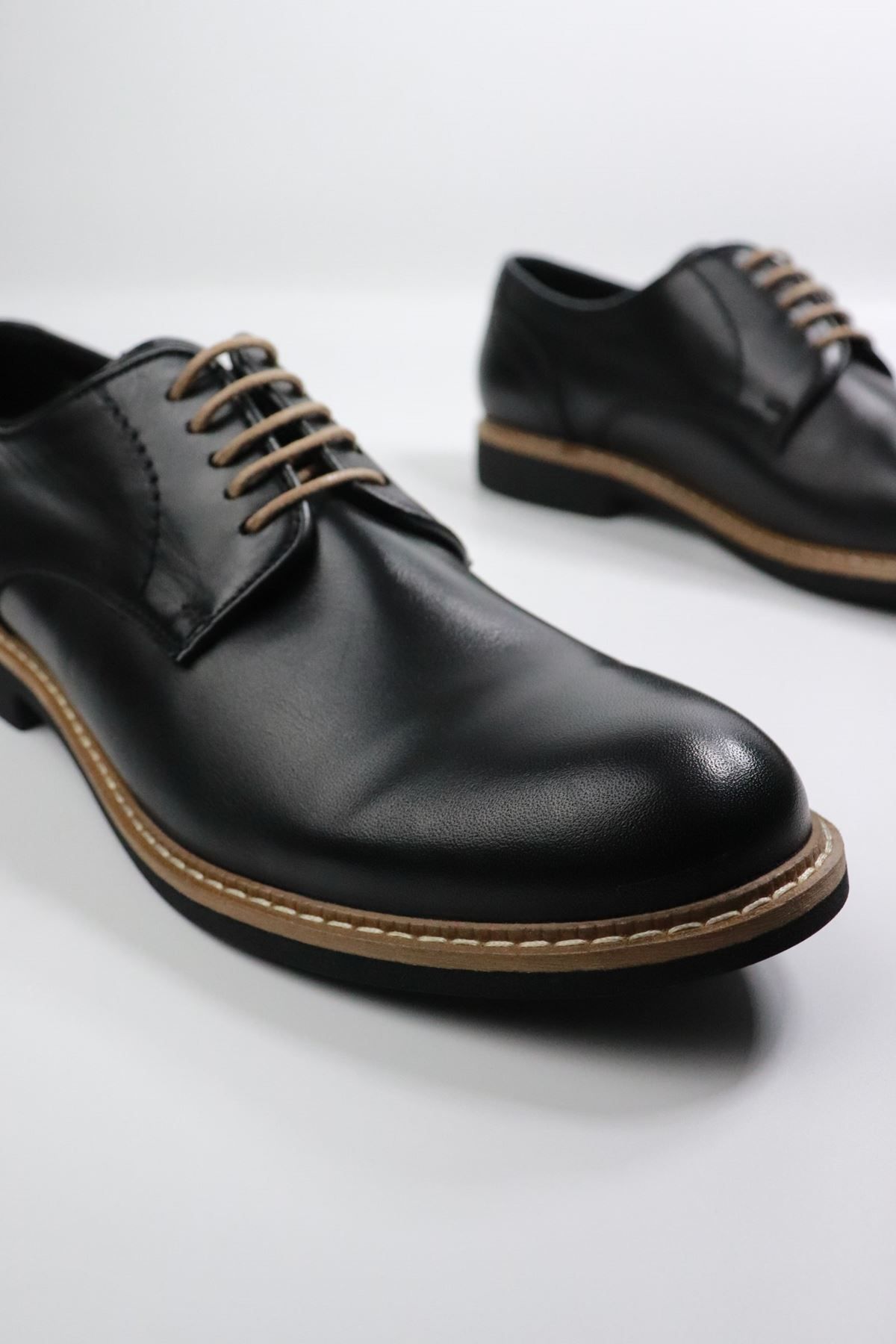 Freefoot-- 2650-2 Black Genuine Leather Thin Sole Men's Classic Shoes 4