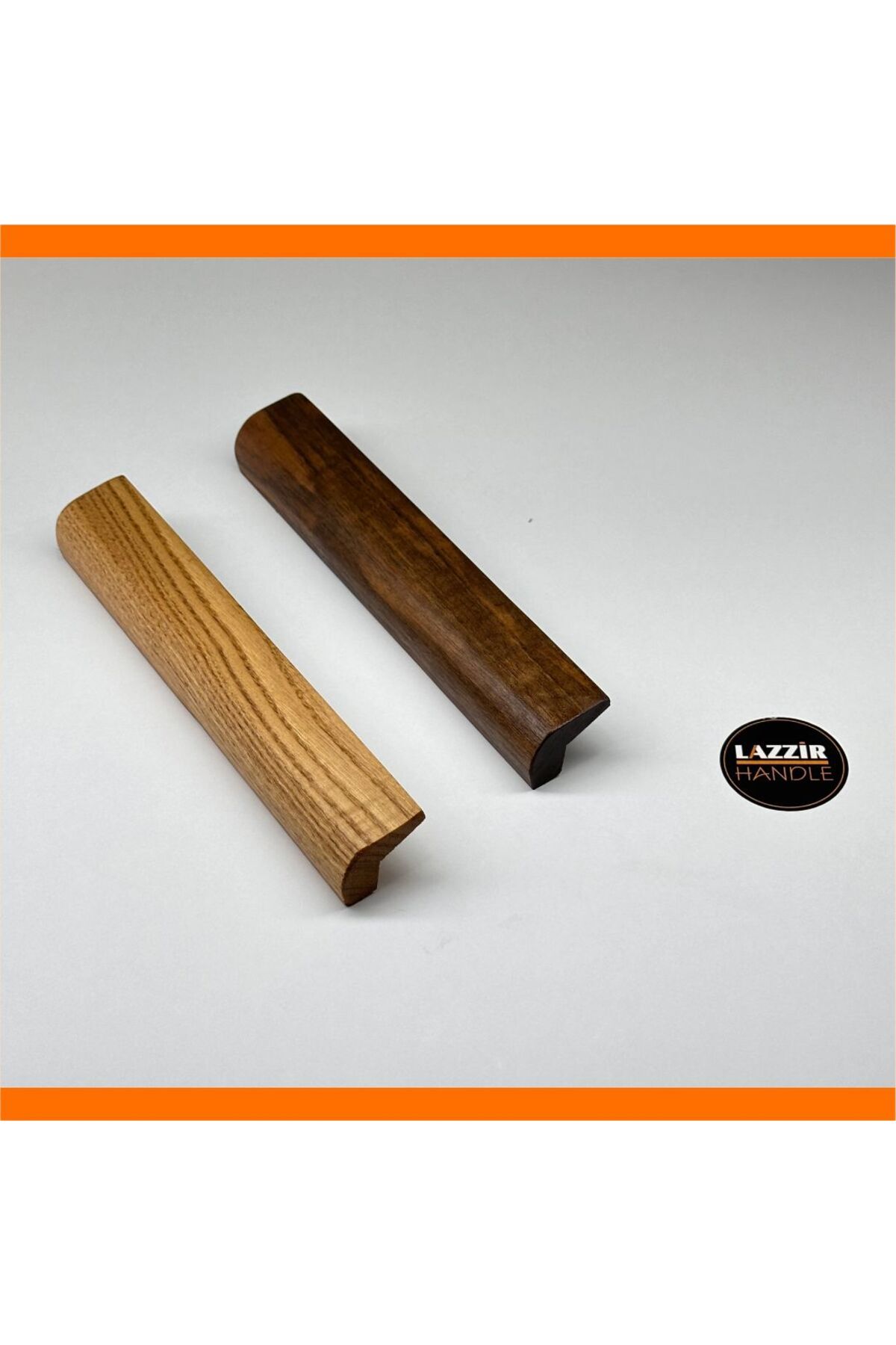 lazzir handle Ahşap Kulp Eğik Kulp (128 MM)-dolap Kulpu Çekmece Kulpu 128 Mm(DOĞAL VERNİK)