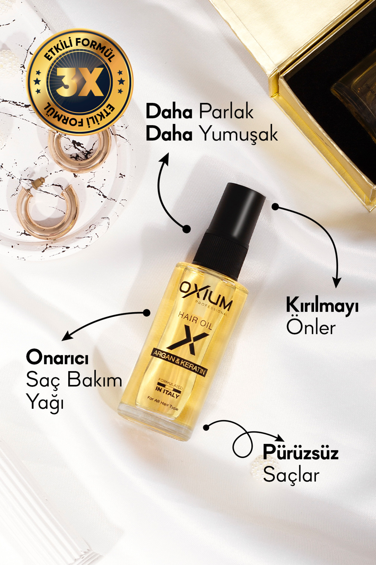 سرم موی آرگان و کراتین یوسان پرایم، ۳ برابر موثرتر — OXIUM000003 — تصویر 3 از 5