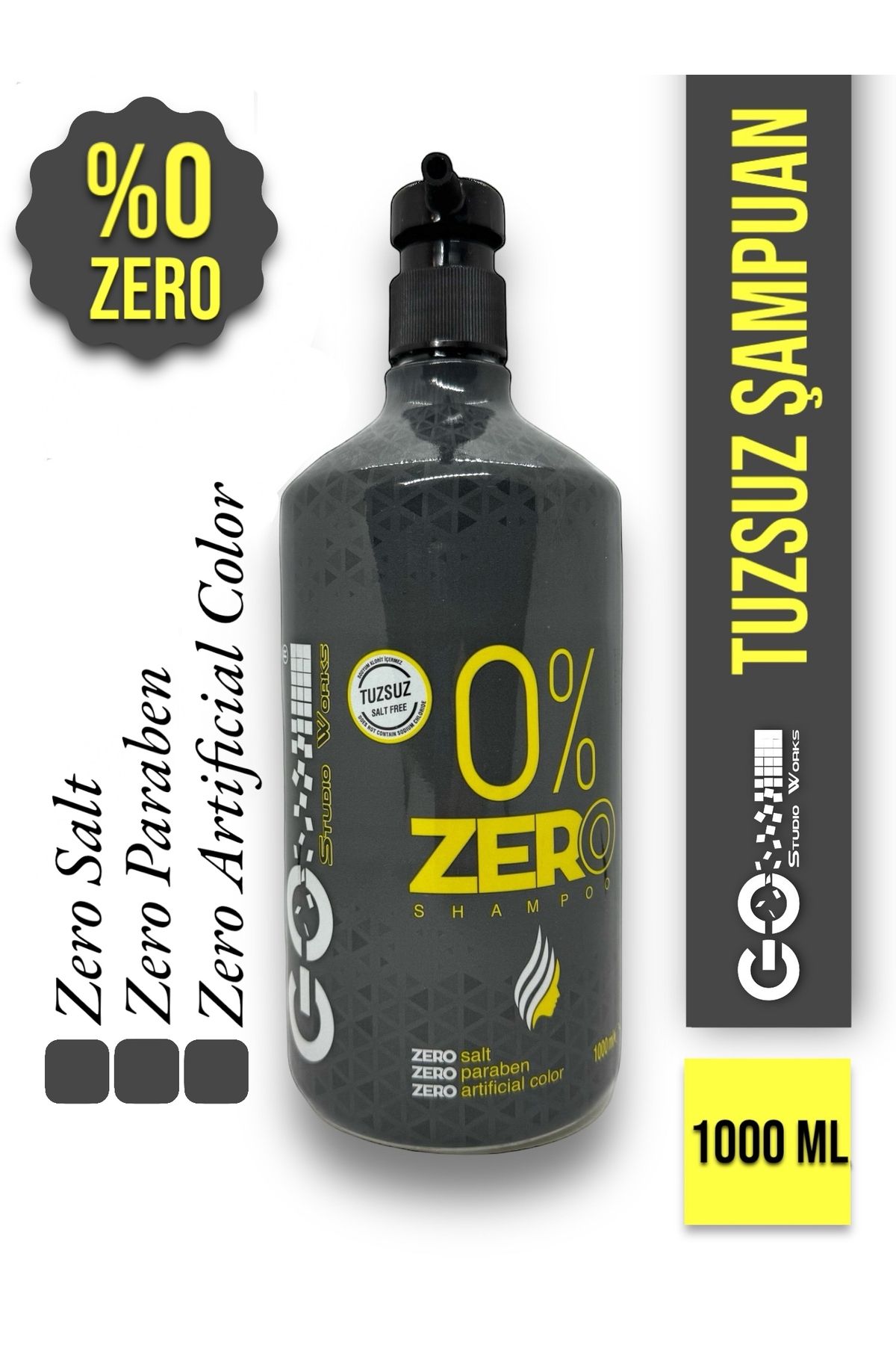 Go Studio Works-"Zero" 1000 Ml Salt-Free Shampoo - Classic Colorless/Clear 8