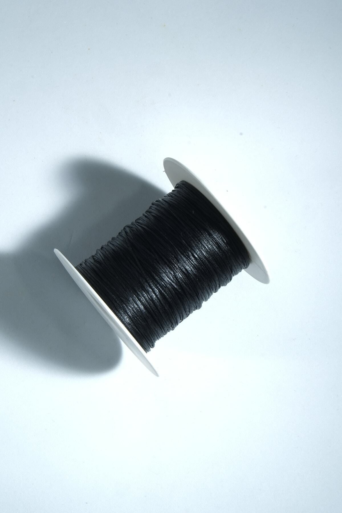 Siyah 0.6 Mm 100 Metre Mumlu Ip Saraç Deri Dikiş Ipi Kolye Takı Tasarım Ipi Bileklik Ipi