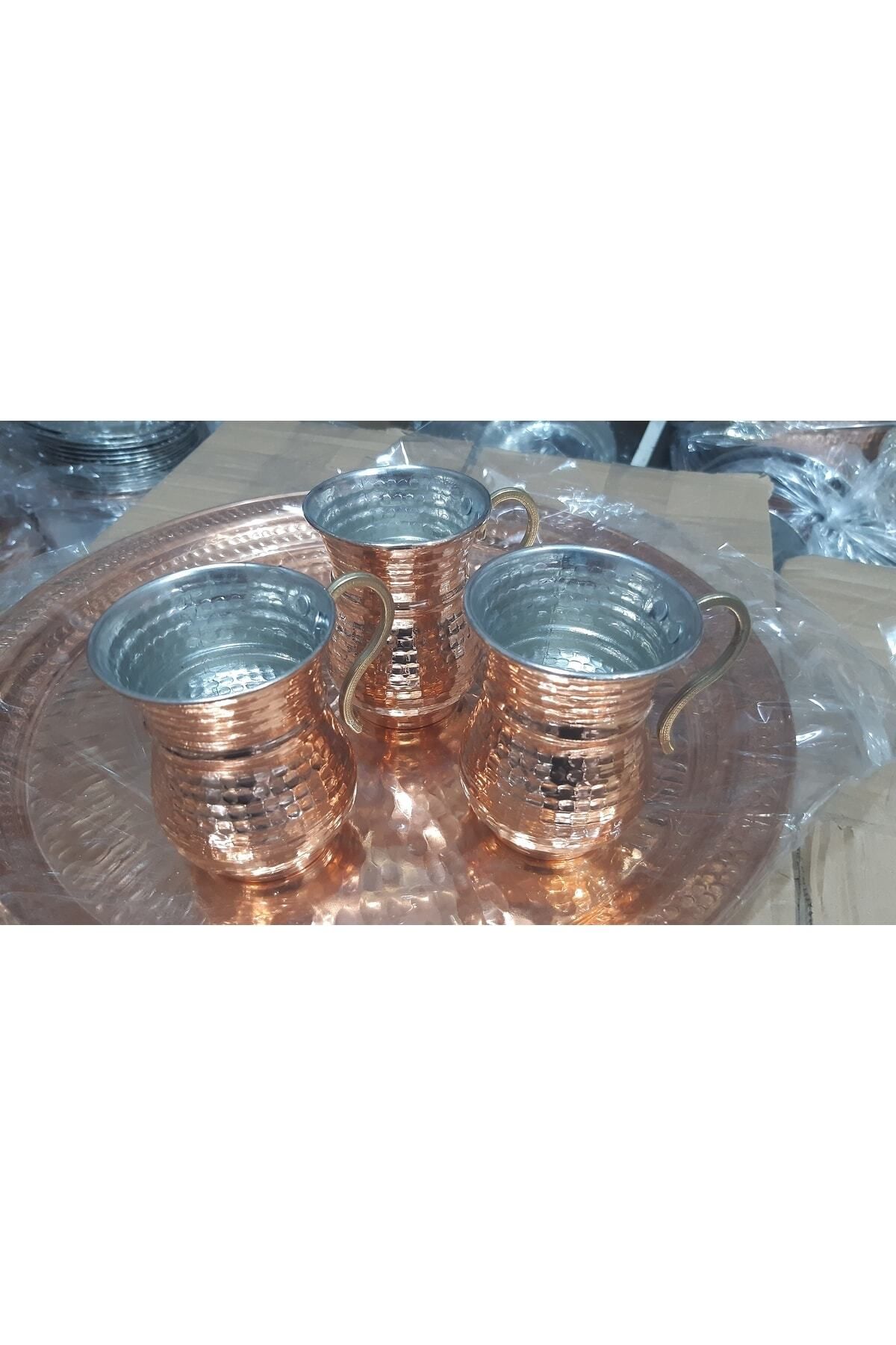 Zinnun-Copper Ayran Cup Set of 3 2