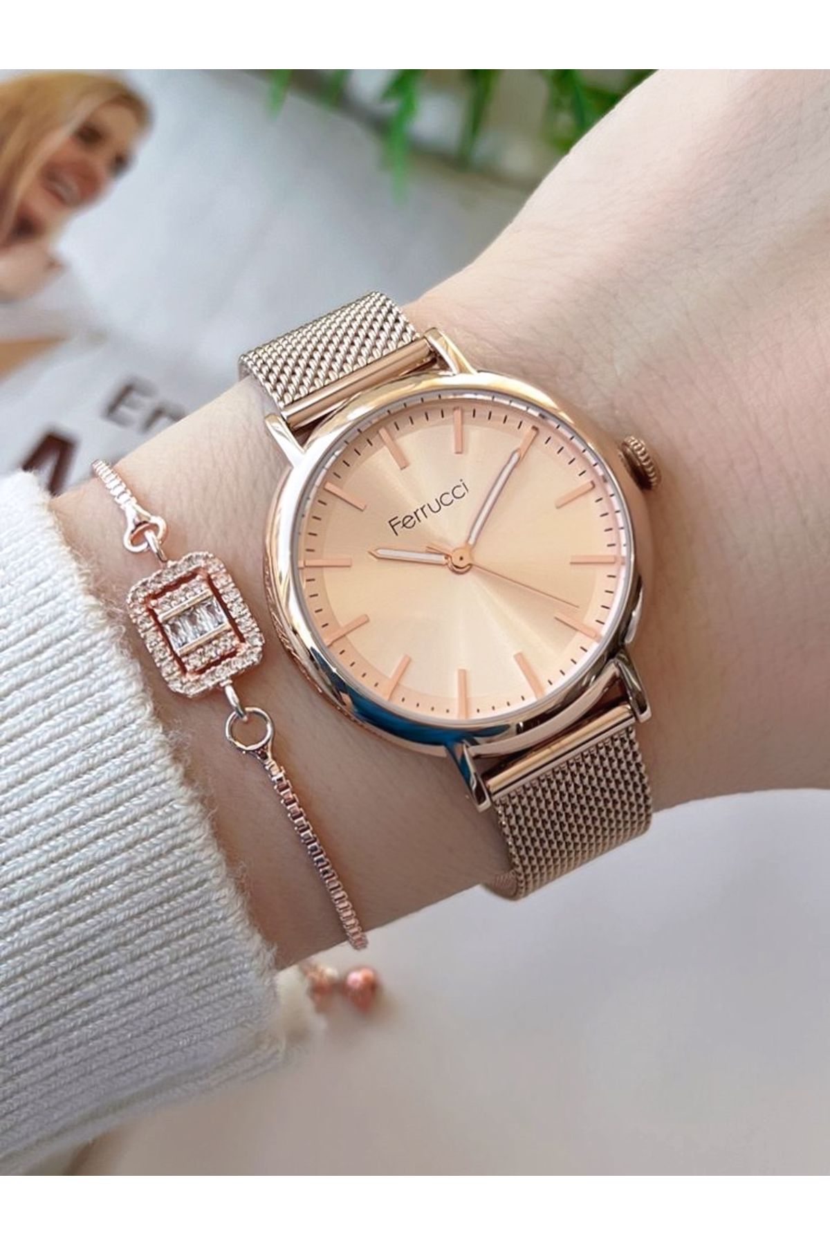 Rose gold mesh sales bracelet