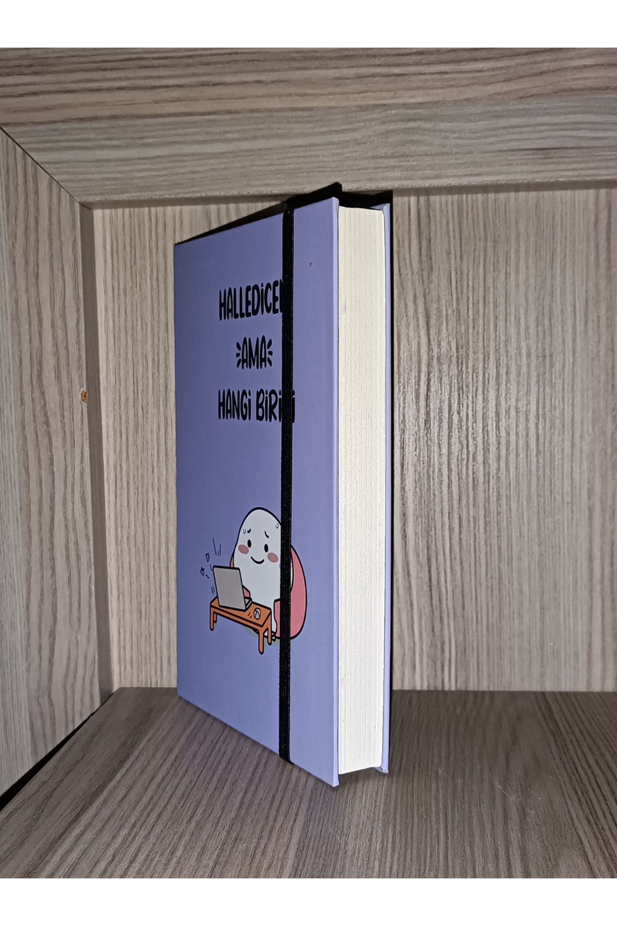 Yeni1Trend-Halledicem But Thick Book Looking Non-Lined Diary, Note and Memory Notebook 3