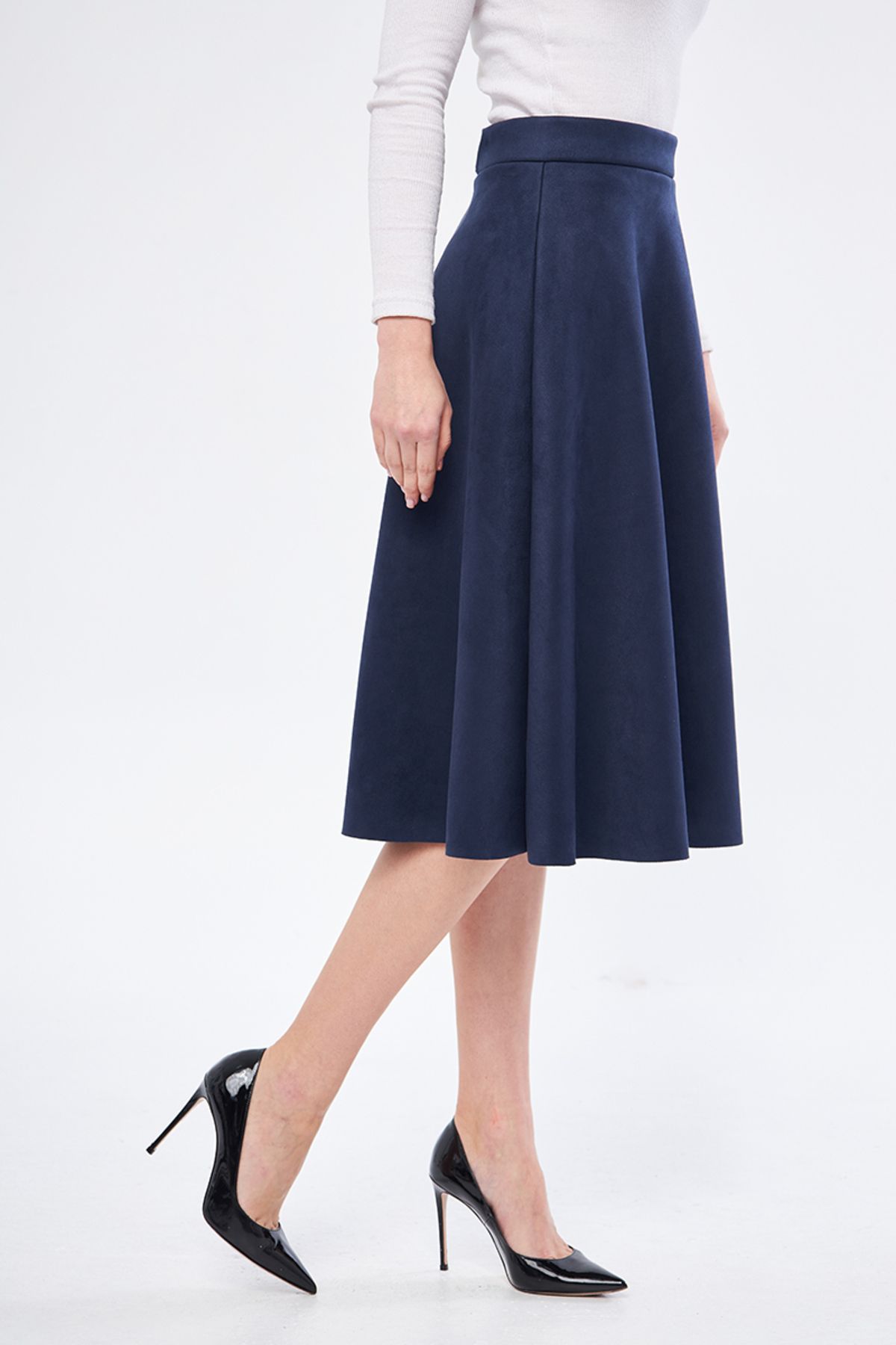 modabirsen Skirt Dark blue Midi Trendyol