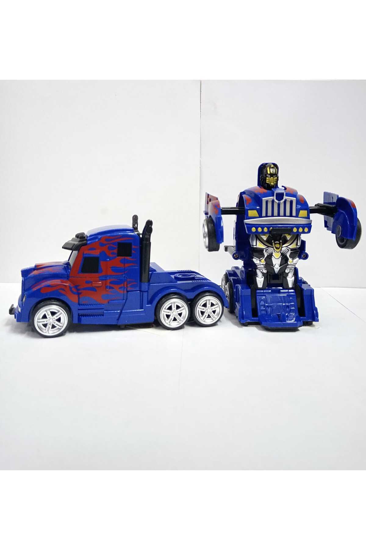 Yurt Oyuncak Tek Tuşla Robota Dönüşen Sürtmeli Transformers Kamyon