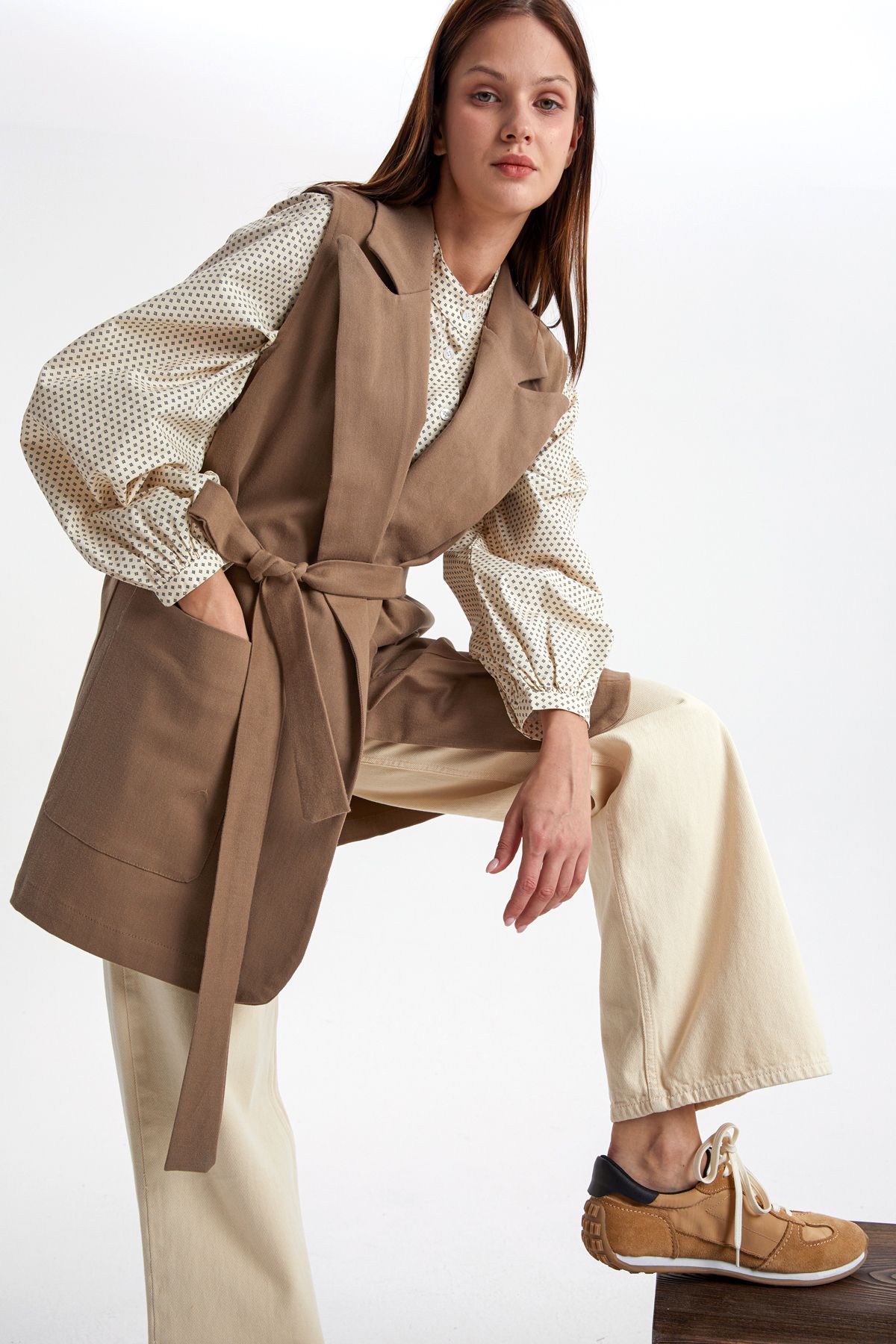 Dark beige jacket shop