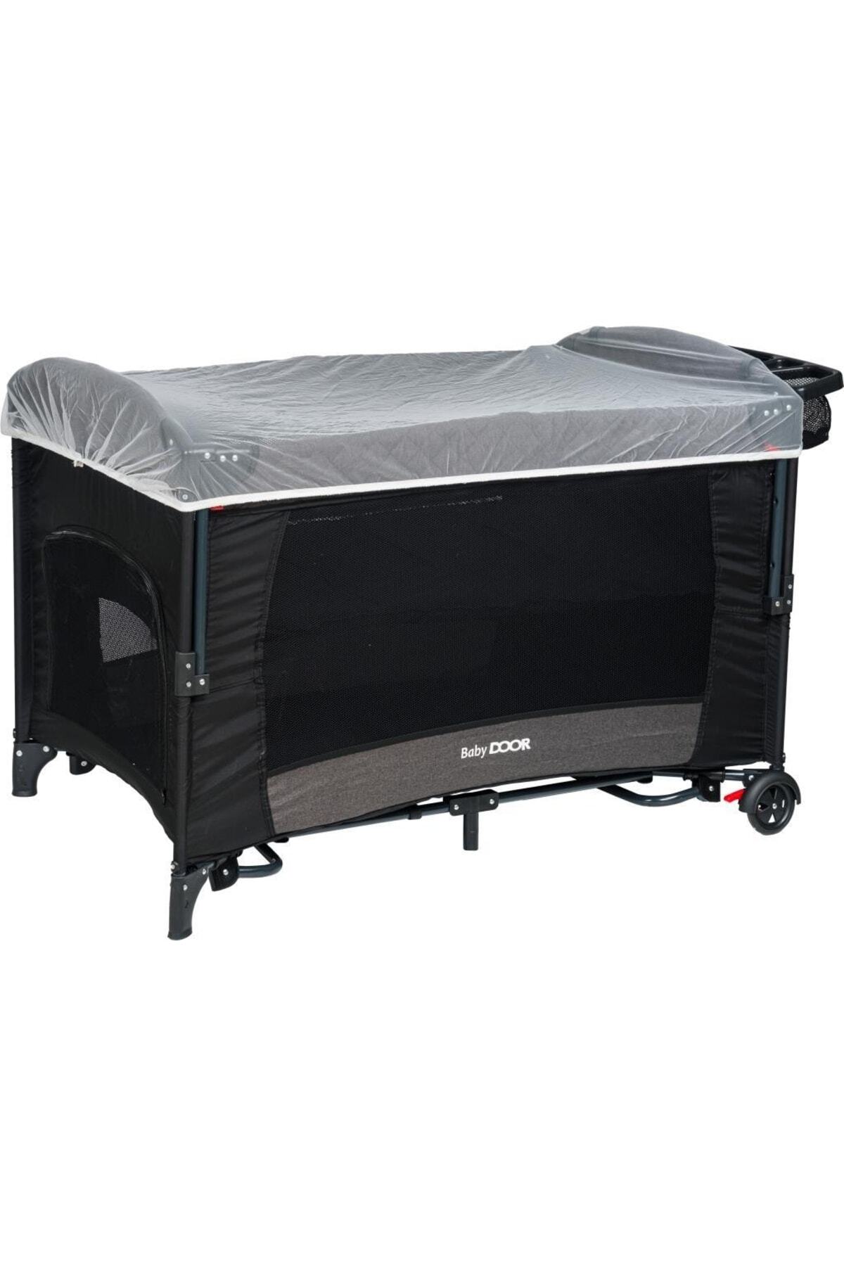 babydoor Mia Comfort Anne Yanı Park Yatak Oyun Parkı 70x110 +yatak Antrasit fotoğrafı 3 (önizleme)