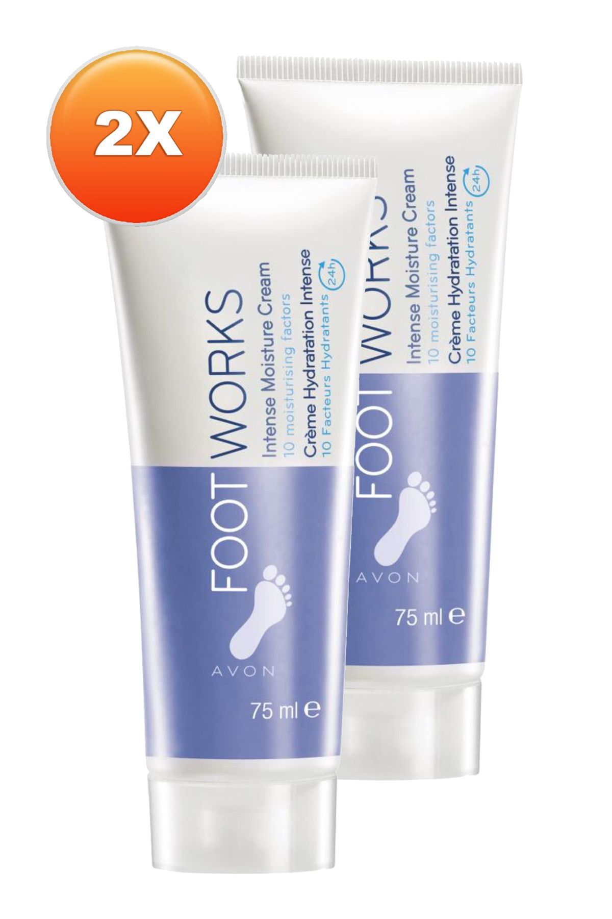 کرم مرطوب کننده قوی پا Foot Works 75 میلی لیتر. مجموعه دو تایی Avon