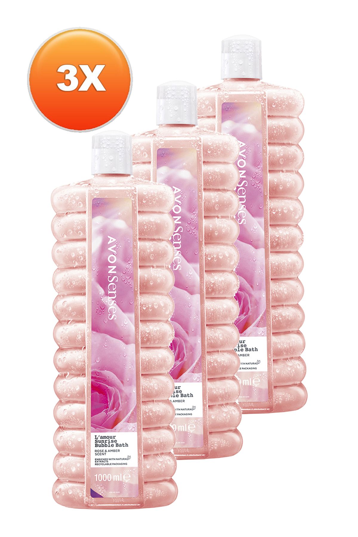 L'Amour Sunrise Rose and Amber Scented Boat Foam 1 Lt. Avon