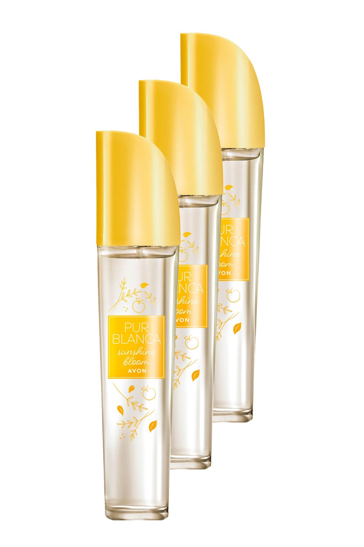 عطر زنانه PUR BLANCA SUNSHINE BLOOM پرفیوم ادوتویلت 50 میل. مجموعه سه گانه Avon