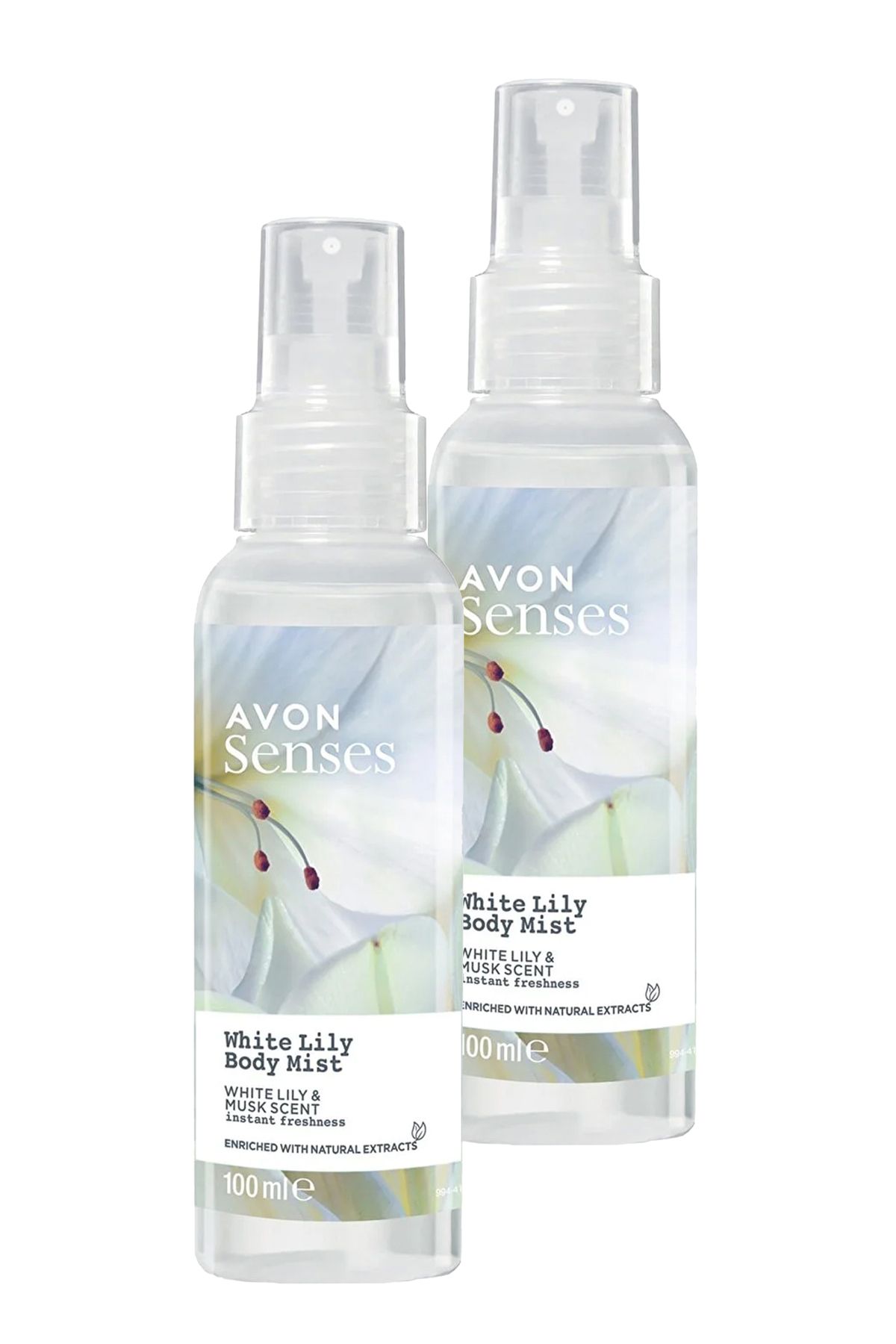 اسپری بدن معطر زنبق سفید Senses 100 میلی لیتر. مجموعه دو تایی Avon