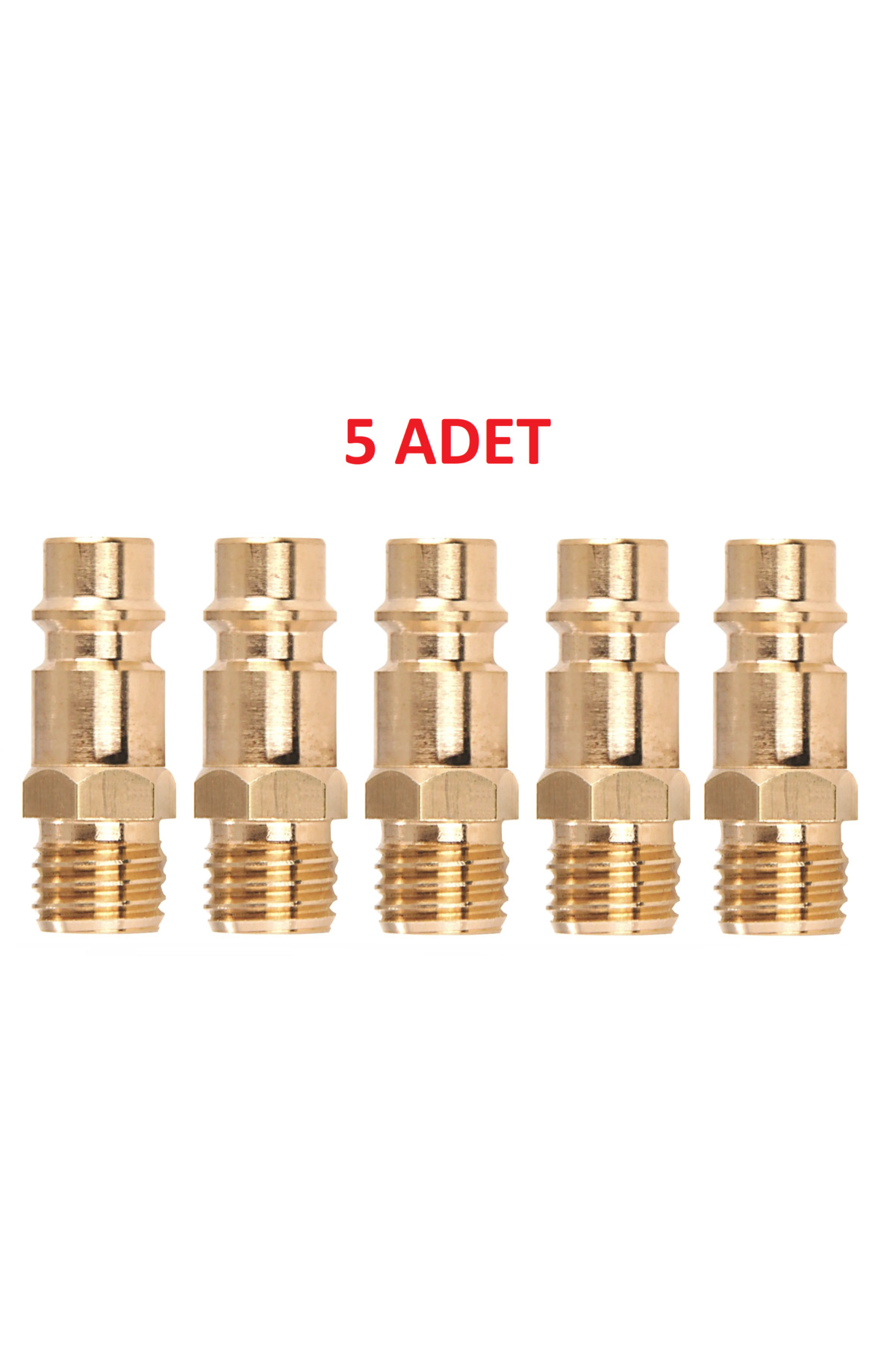 Arc (MAB) Erkek Hava Jakı 1/4" Uç 5 Adet (HAVA VALFİ) (STOPER ERKEK UÇ) (KOMPRESÖR UÇ)