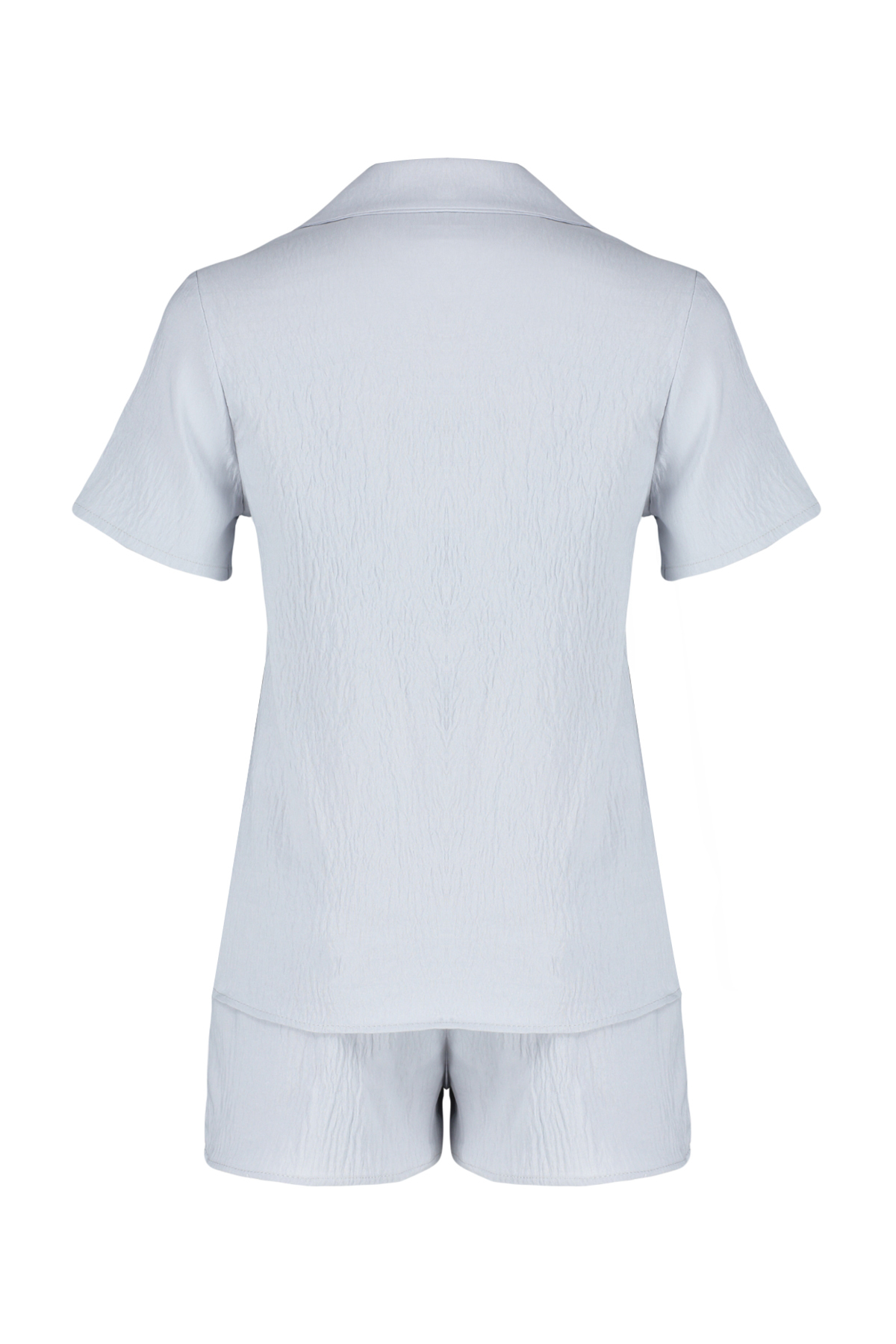 Trendyolmilla  Gri Ayıcıklı Şortlu Dokuma Pijama Takımı THMSS24PT00065 - Görsel 8