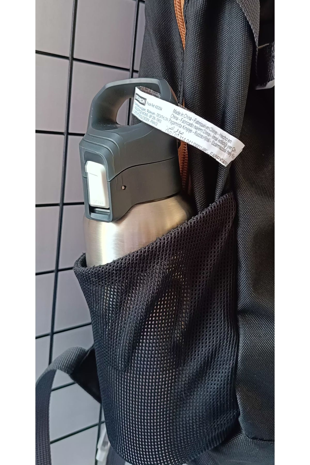 قمقمه کمپ چند رنگ Thermos استیل ضد زنگ Quechua سفید 0.5 L MH500 Decathlon