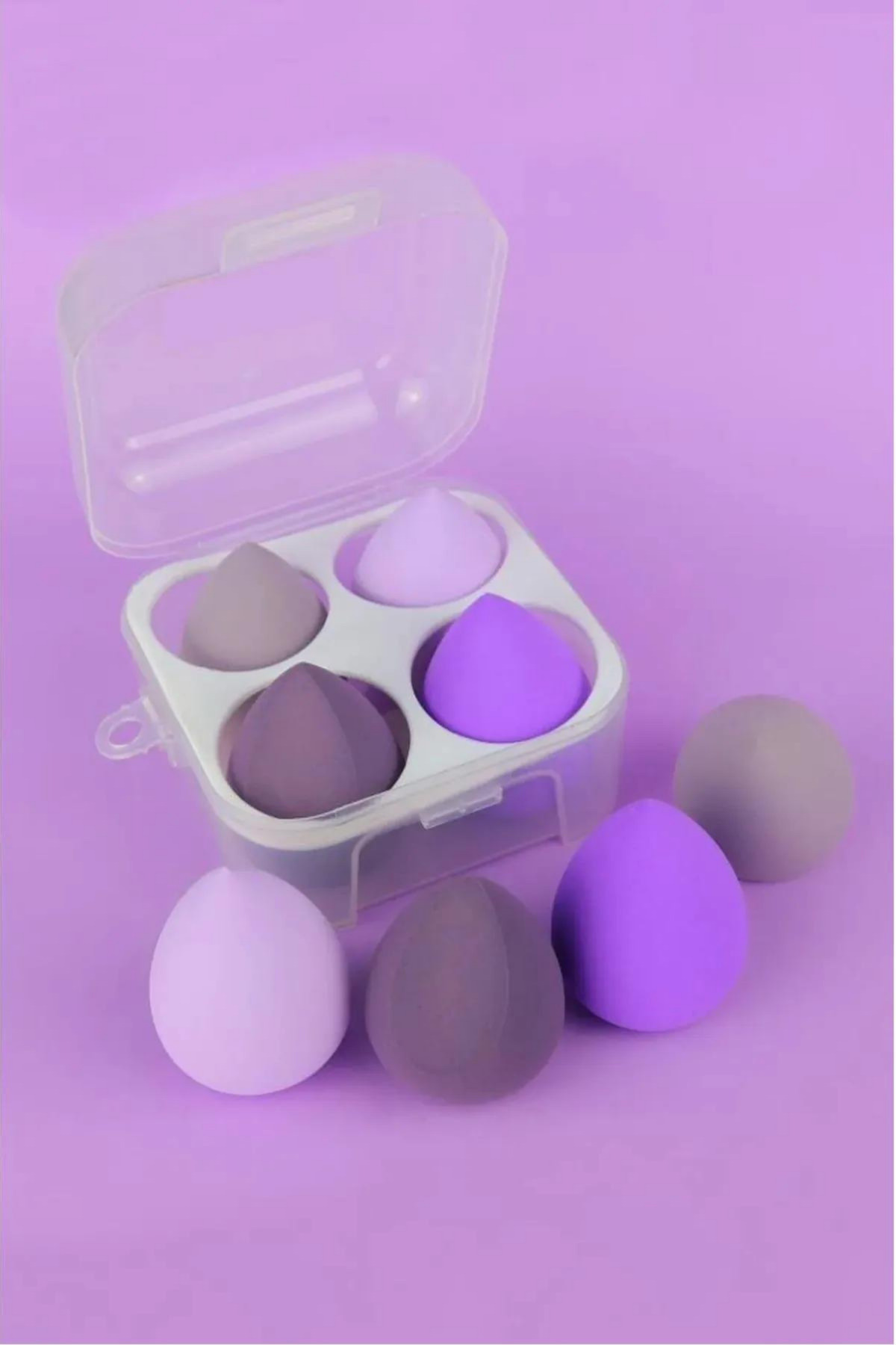 kozmokalite 4'lü Kutulu Makyaj Süngeri Mor Renk