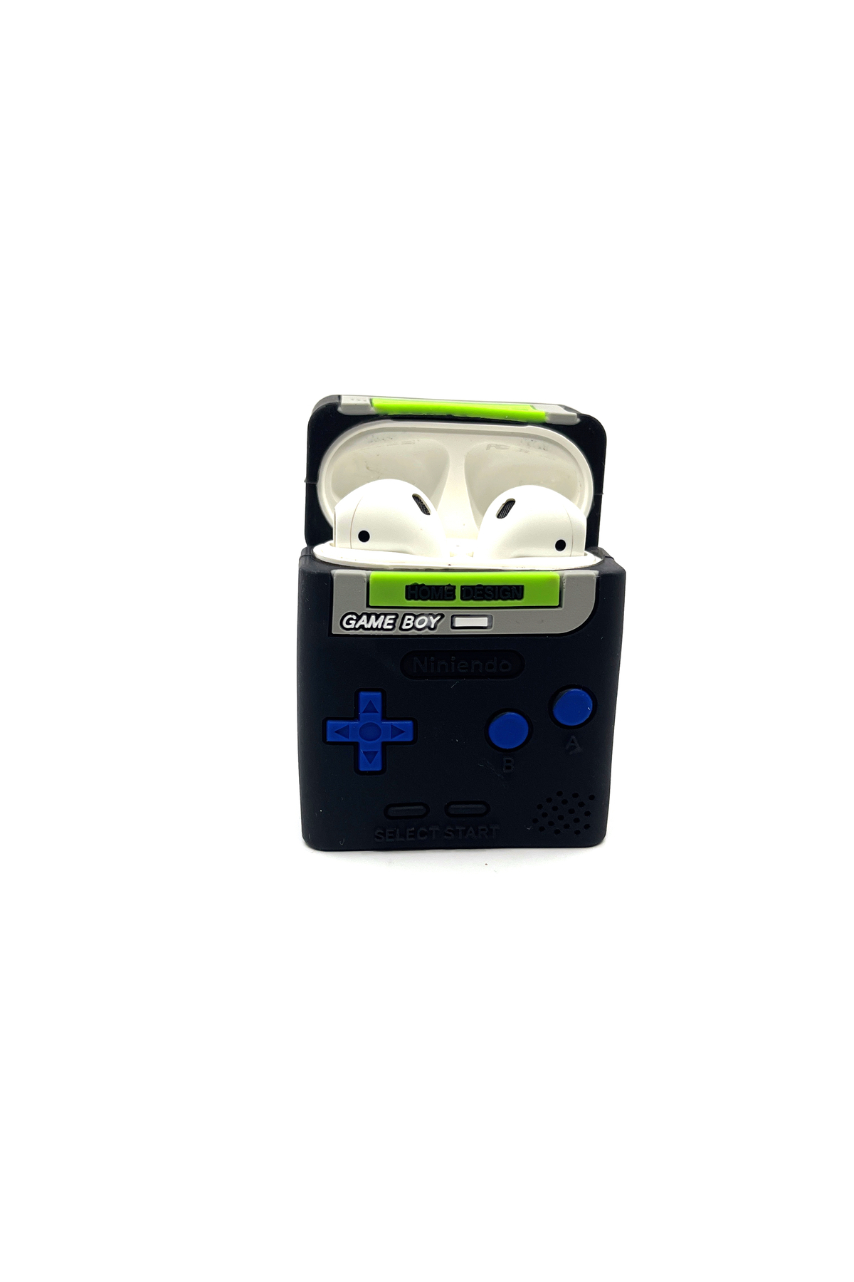 Airpods 1/2. Nesil Uyumlu Unutulmaz Oyun Konsolu Game Boy Tasarımlı Siyah Kılıf 4