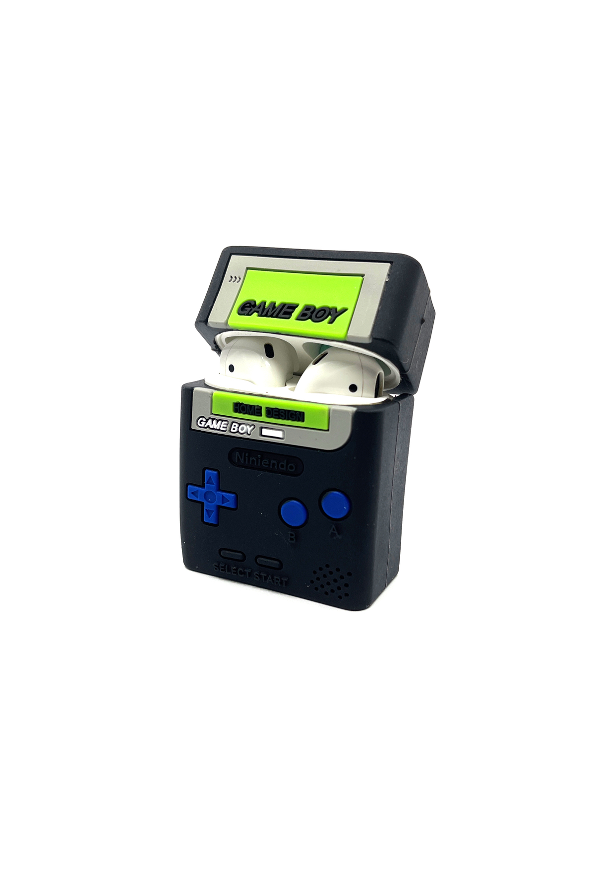 Airpods 1/2. Nesil Uyumlu Unutulmaz Oyun Konsolu Game Boy Tasarımlı Siyah Kılıf 5