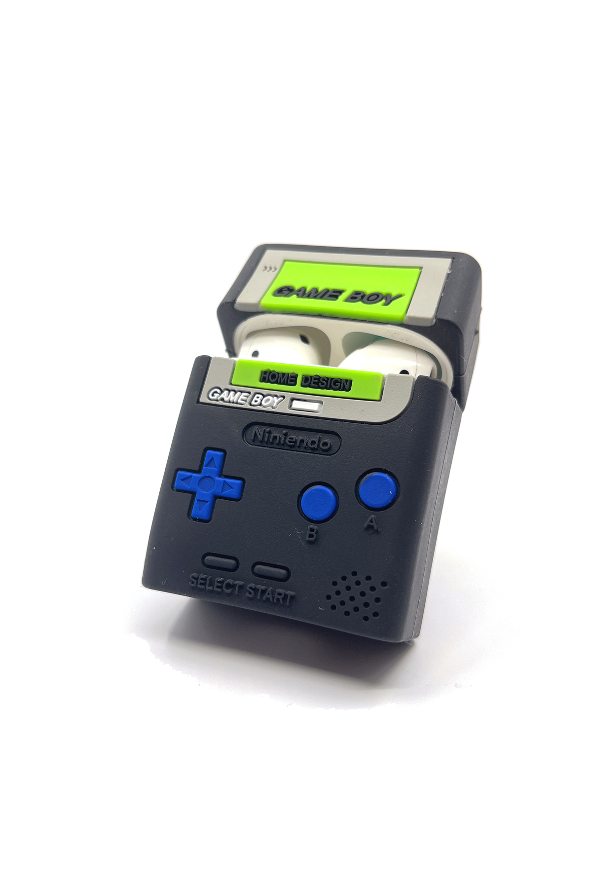 Airpods 1/2. Nesil Uyumlu Unutulmaz Oyun Konsolu Game Boy Tasarımlı Siyah Kılıf 2
