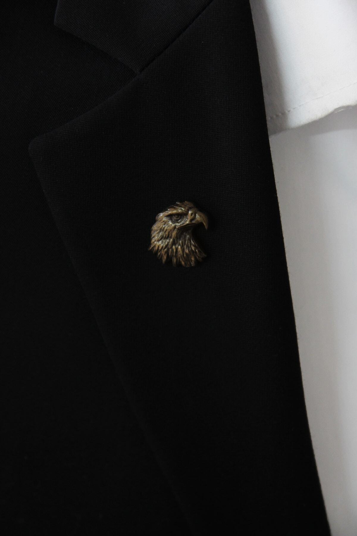 Le Voux Bronz Renk Kartal Figürlü Ceket Yaka Iğnesi Broş Rozet