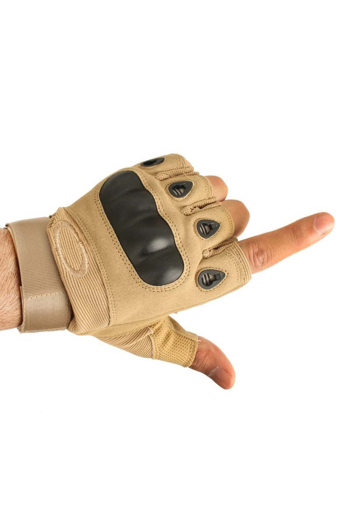 Çöl Rengi Yarım Parmak Tactical Eldiven