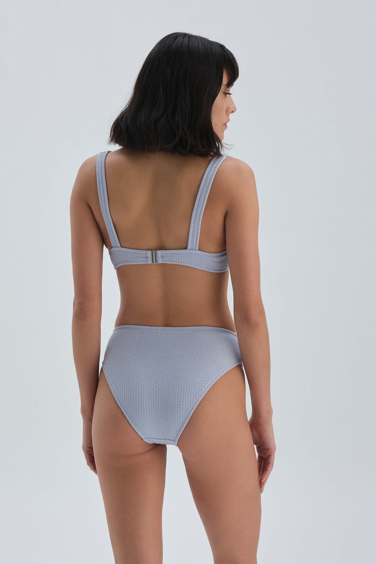 Dagi-Lila Bikinihose mit hoher Taille 2
