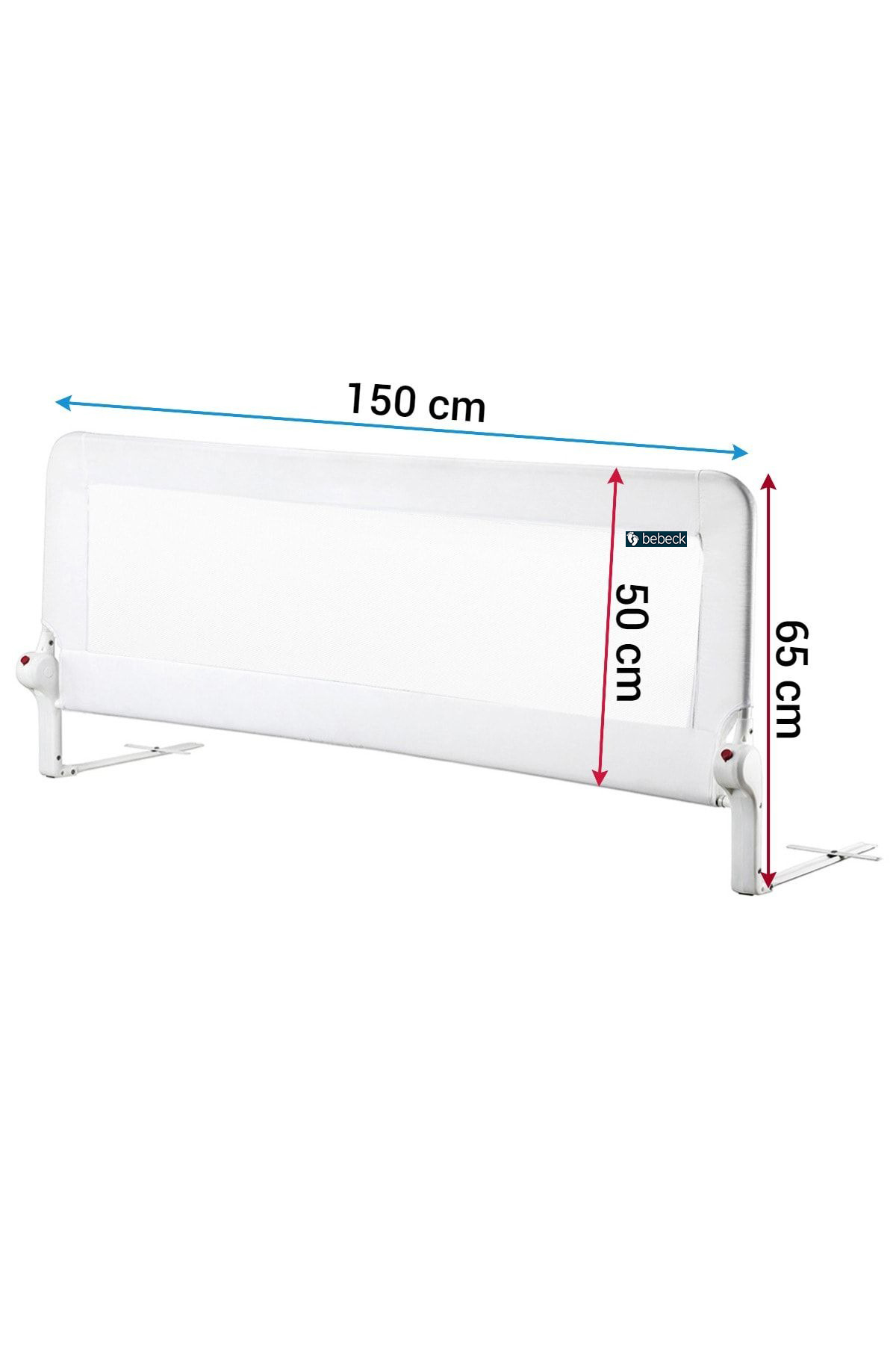 150cm. White, Foldable, Bearing Barrier 150cm. Barrier