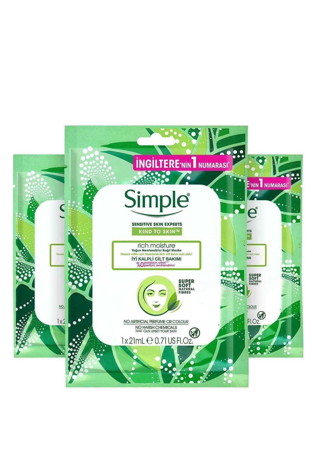 Simple-Kind To Skin Intensive Moisturizing Sheet Mask Suitable for Sensitive Skin 21 Ml 1
