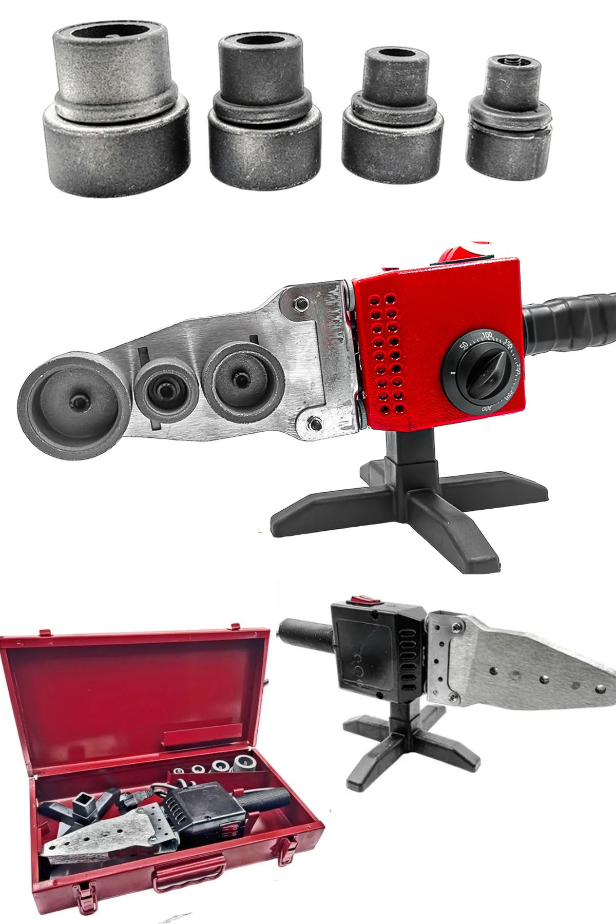 MOONSHOP Profesyonel Çift Residanslı 1900 Watt Isı Ayarlı Pprc Büyük Plastik Boru Kaynak Makinesi...