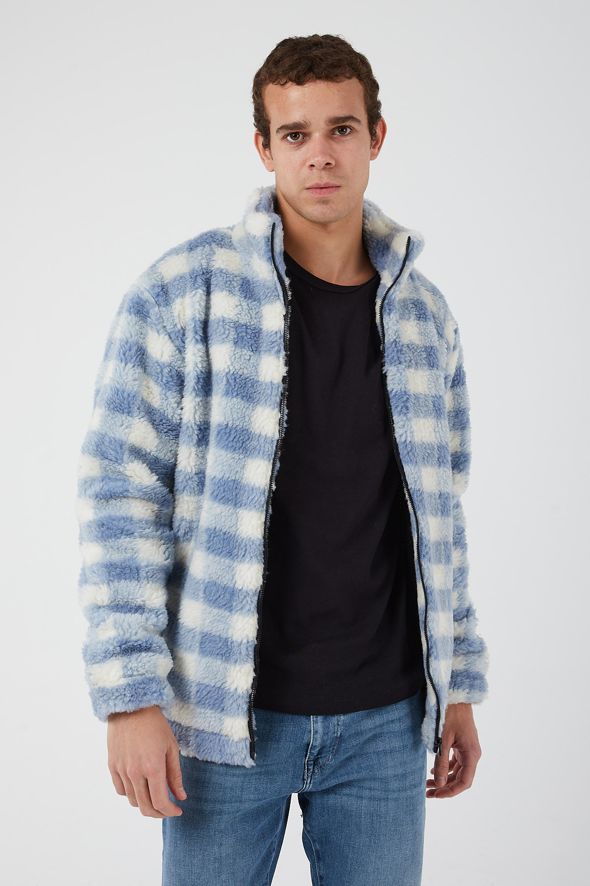 کاپشن مردانه آبی UNIQROY | 23022 اورجینال - تصویر 5