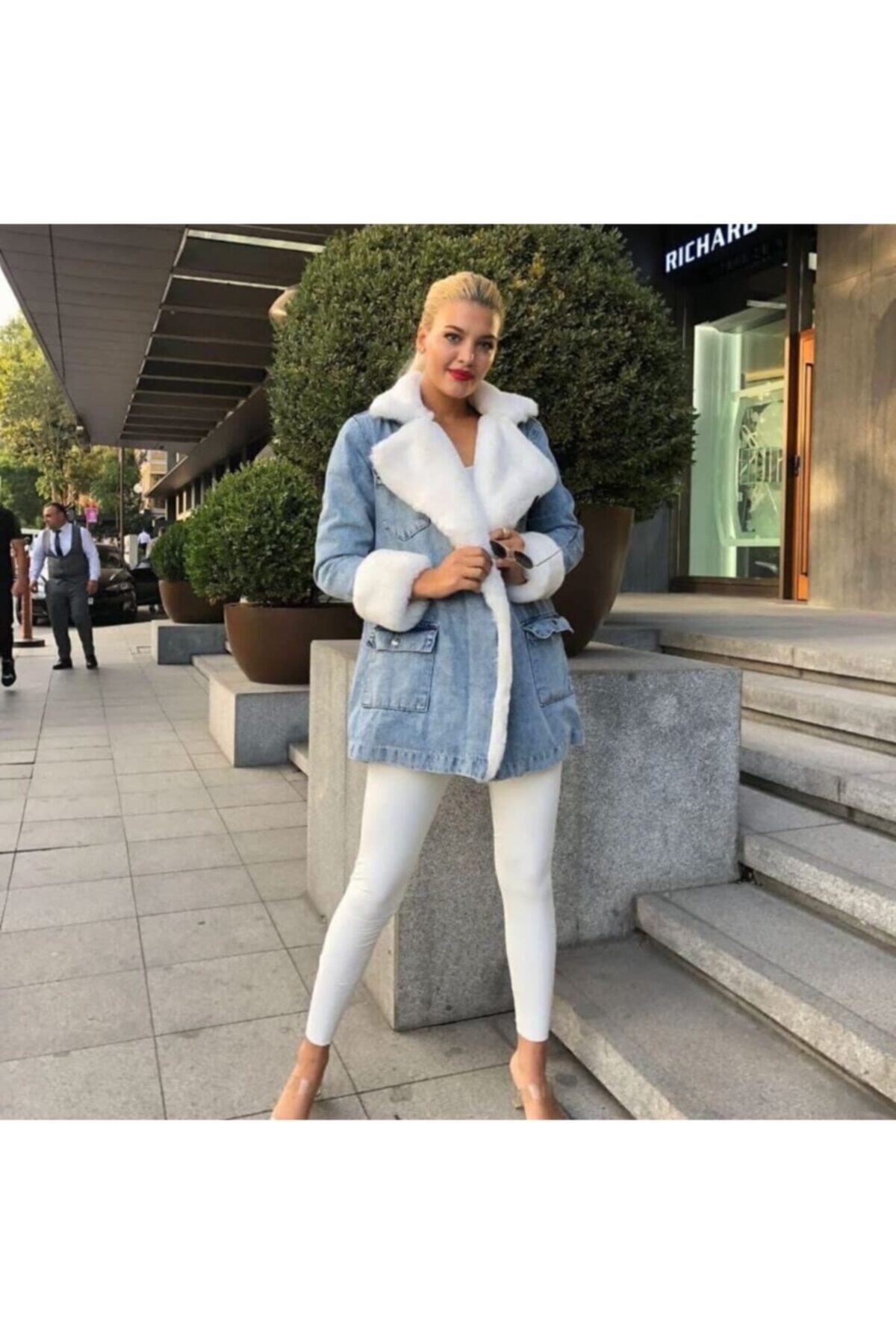K smetin Buti i Women s Fur Lined Denim Jacket Coat Keeps You Warm Fur Inside Makes a Difference New Season