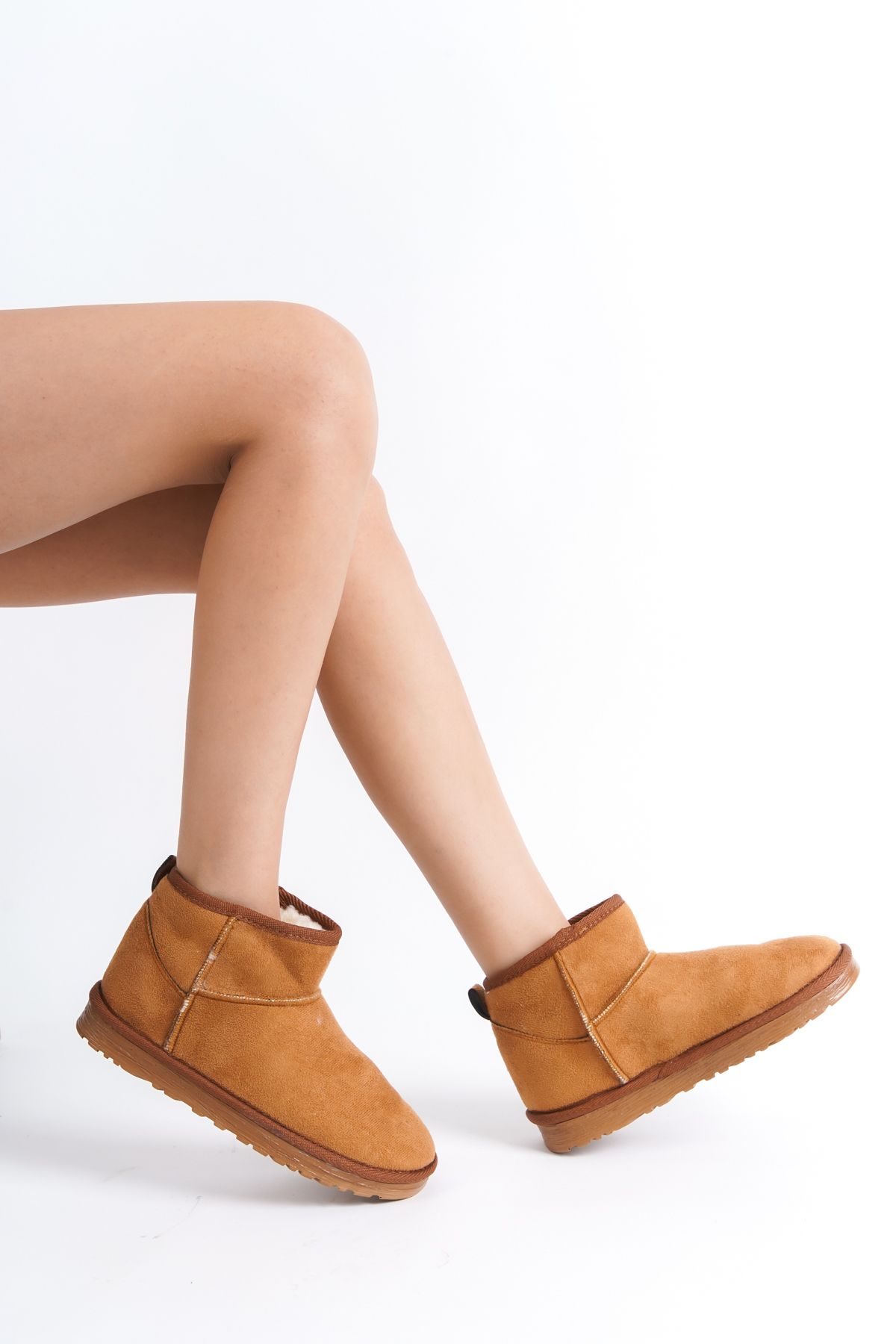 simplicity Women s Furry Short Boots Trendyol