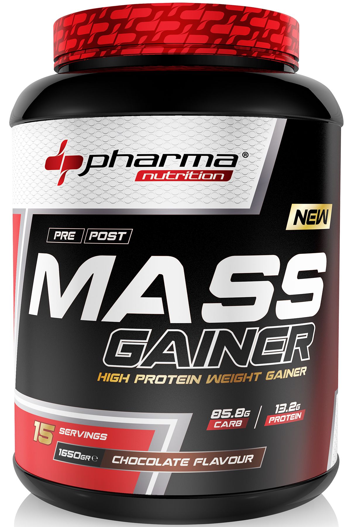 Pharma Nutrition Mass Gainer 1650 Gr Çikolata Aromalı Kilo Kas Karbonhidrat Tozu 15 Servis Hacim
