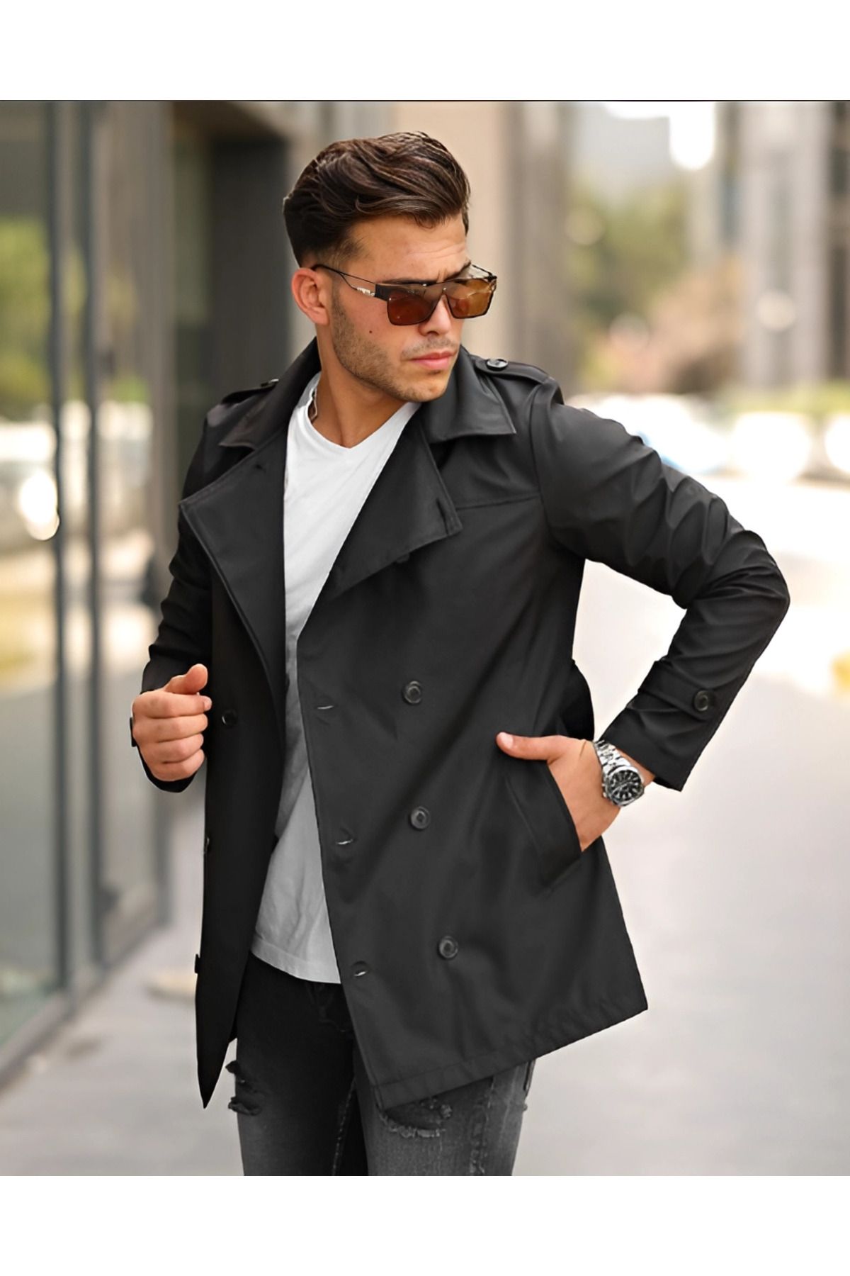 Trench coat on sale bomber jacket