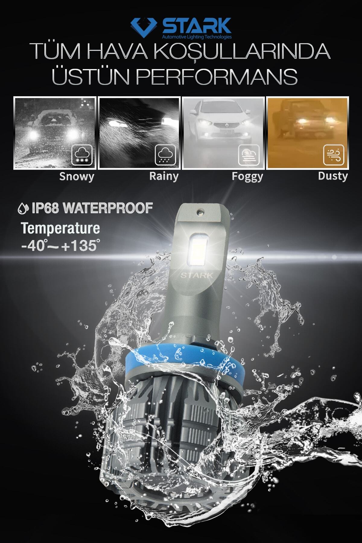 STARK H11 Hyper Vision Serisi Csp Led Xenon Çizgisel Odaklama