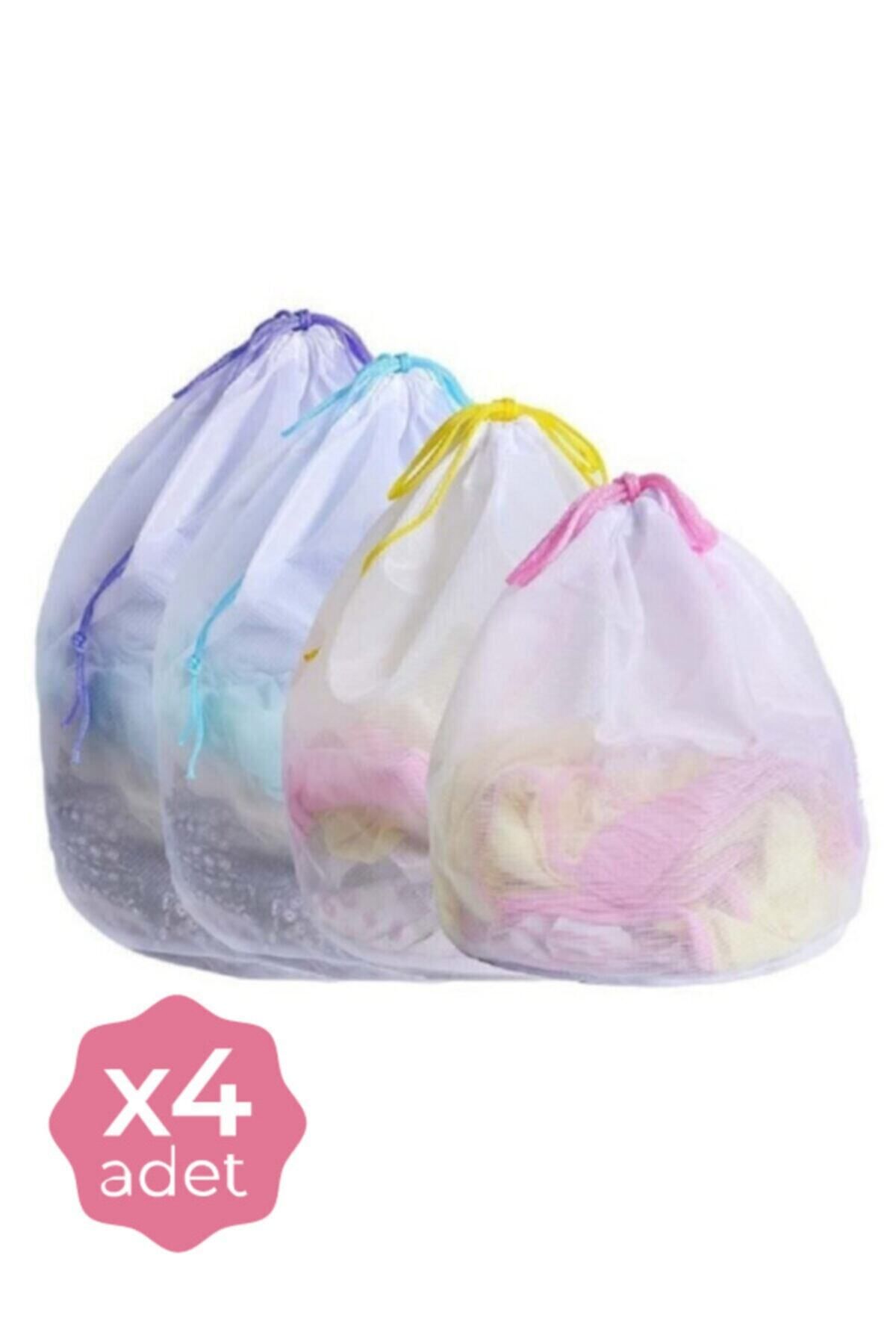 Betülce Plasa De Rufe Cu Sfoara 4 Bucati 40*60 Cm - One Size