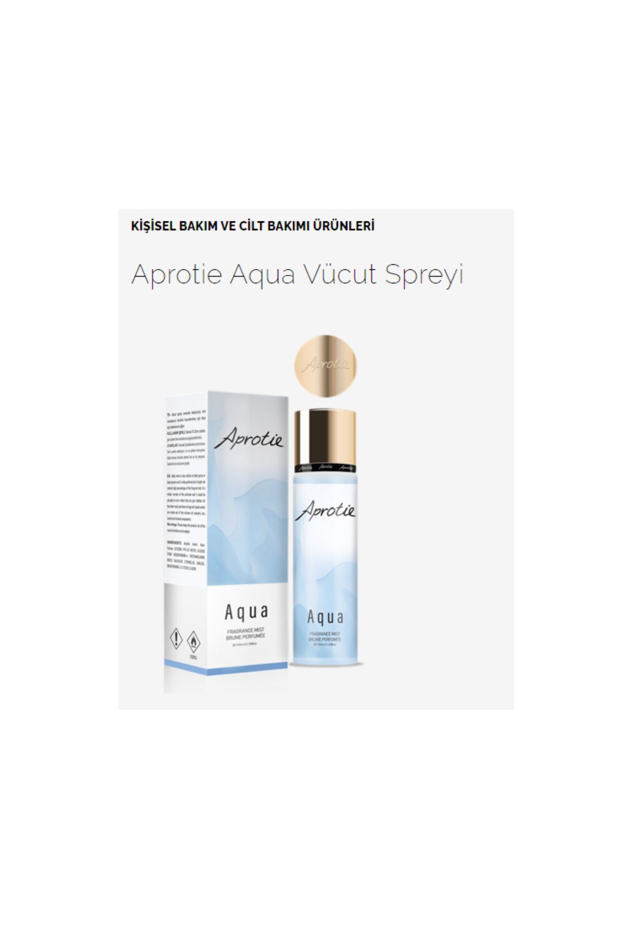 اسپری بدن Aprotie Aqua Tiens
