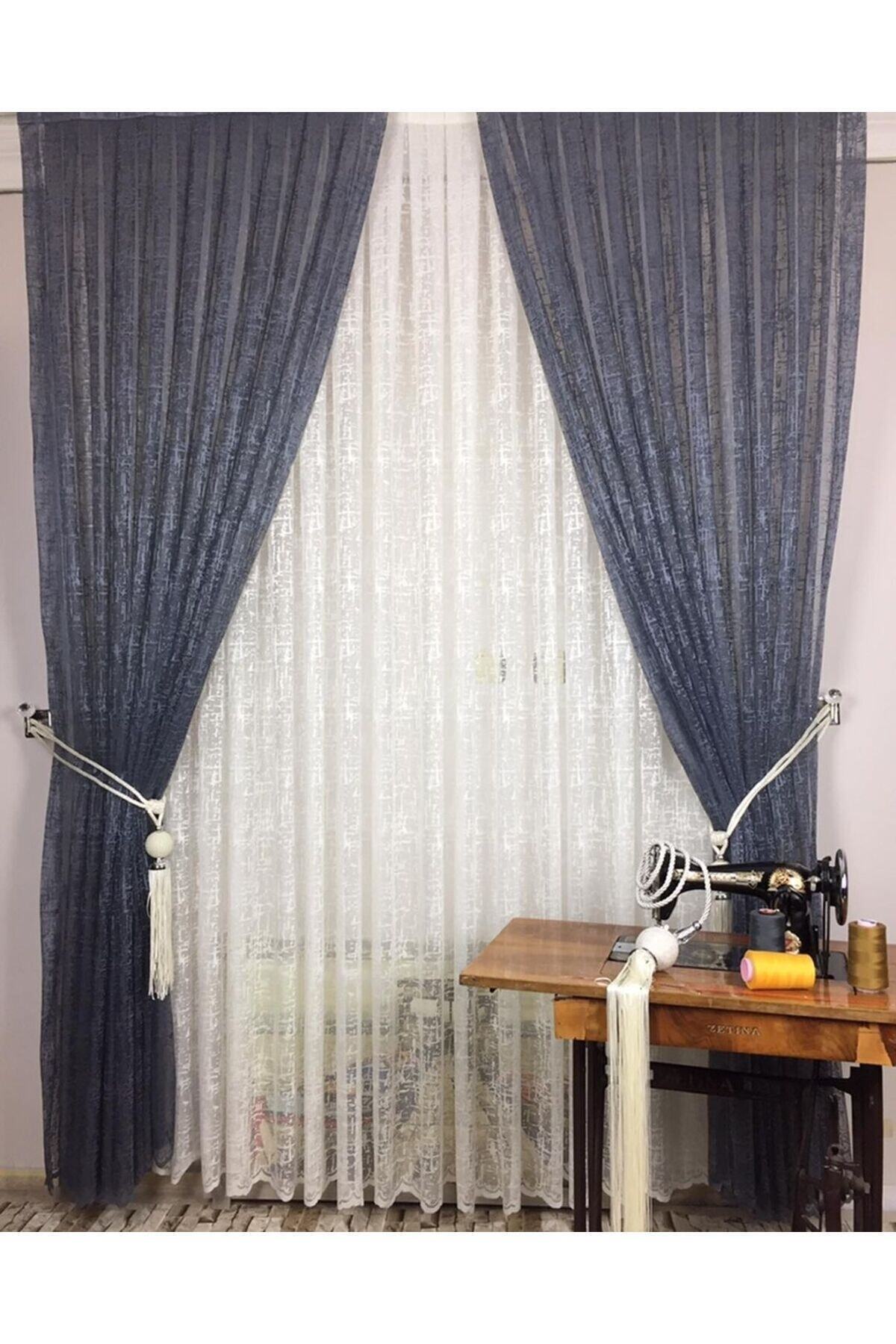 GRAY (1/3) Frequent Pleat Tulle Curtain Suitable for Every Room