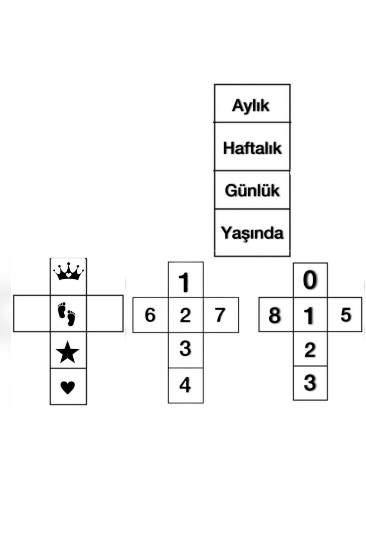 MAVİ BEBEK ANI KÜPÜ VE İSİMLİ KÜP 5 parça