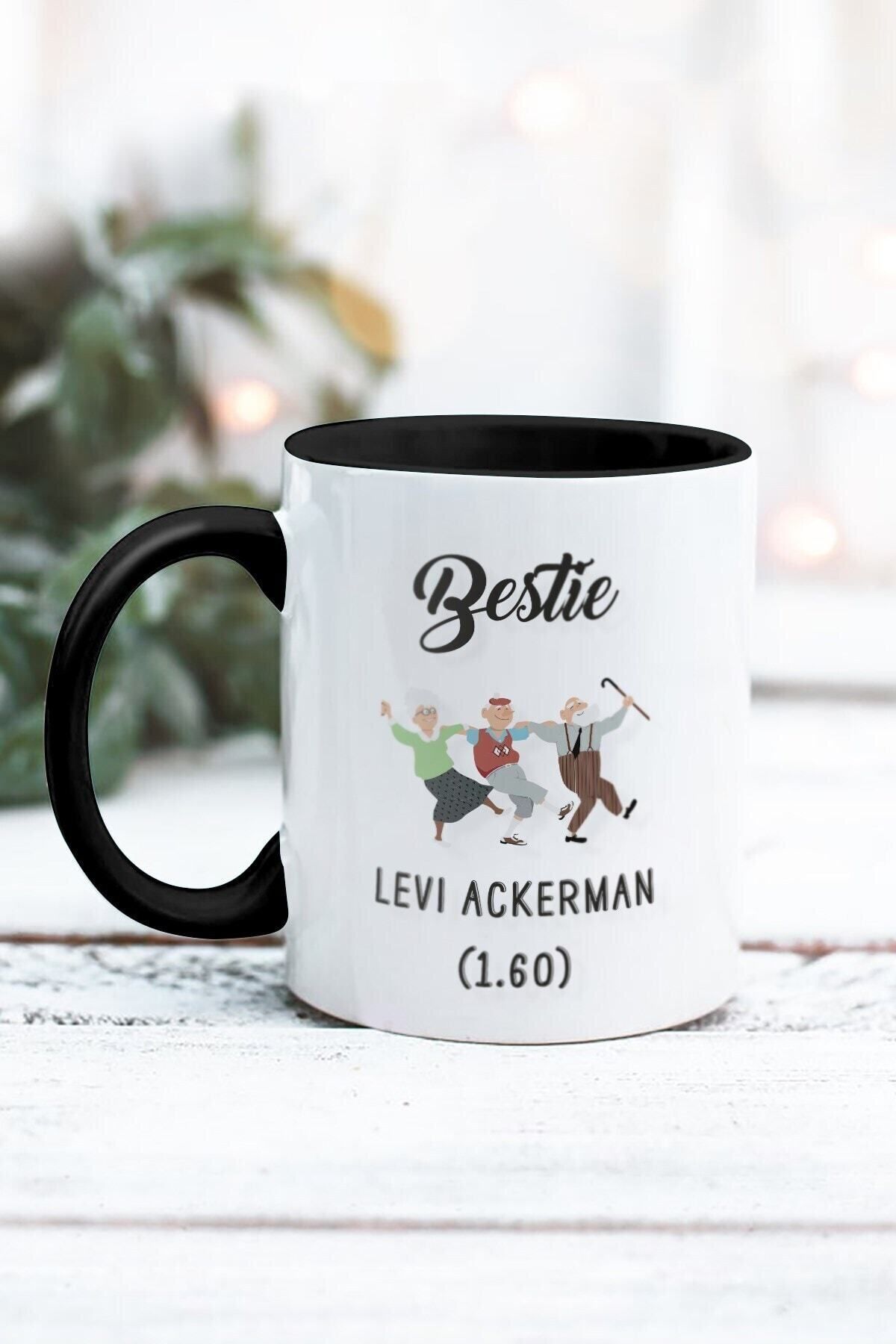Yaprak Hediyelik-Bestie Levi Ackerman Designed Mug 3