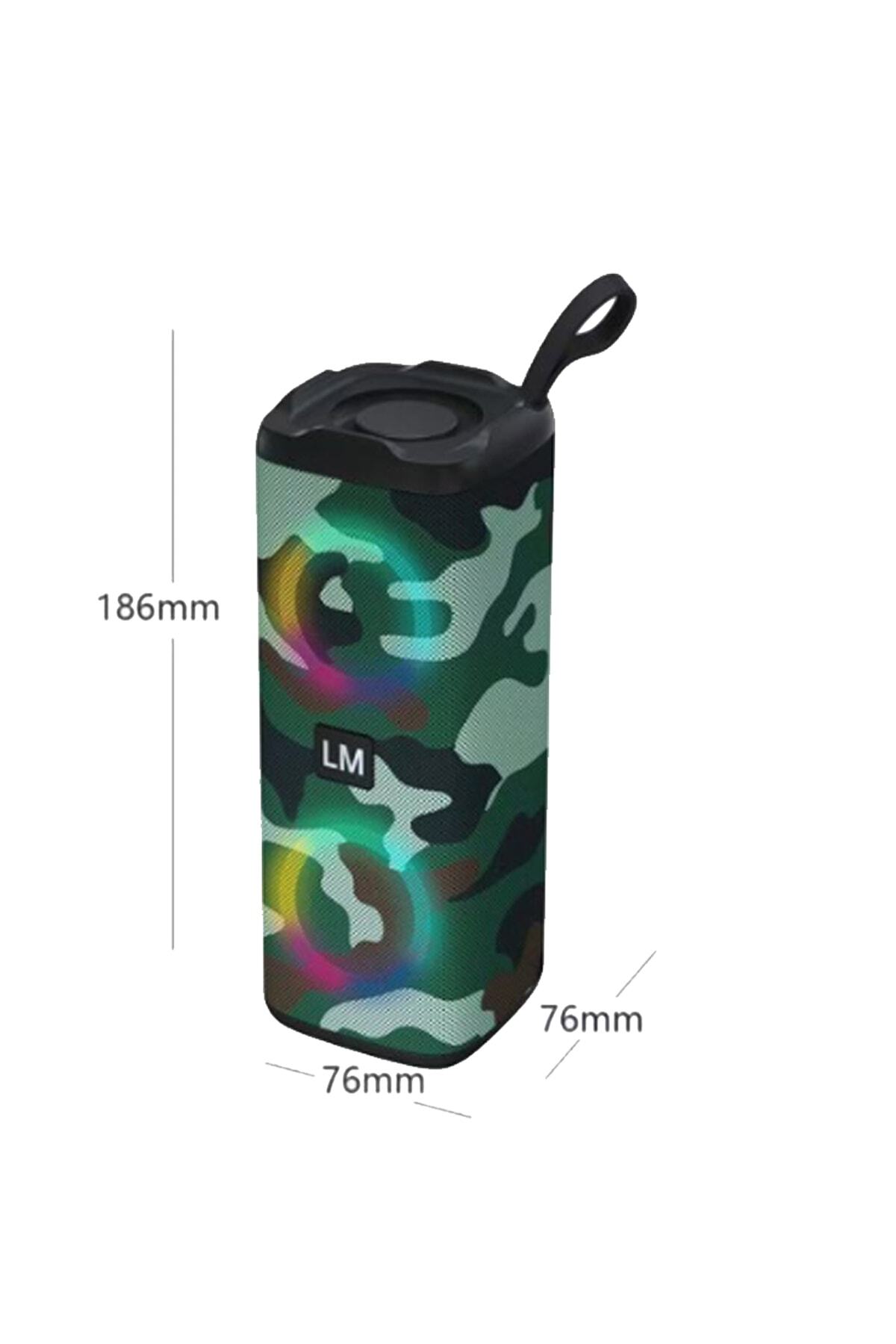 Lm-882 Rgb Işıklı Fm Radyolu Bluetooth Hoparlör 2