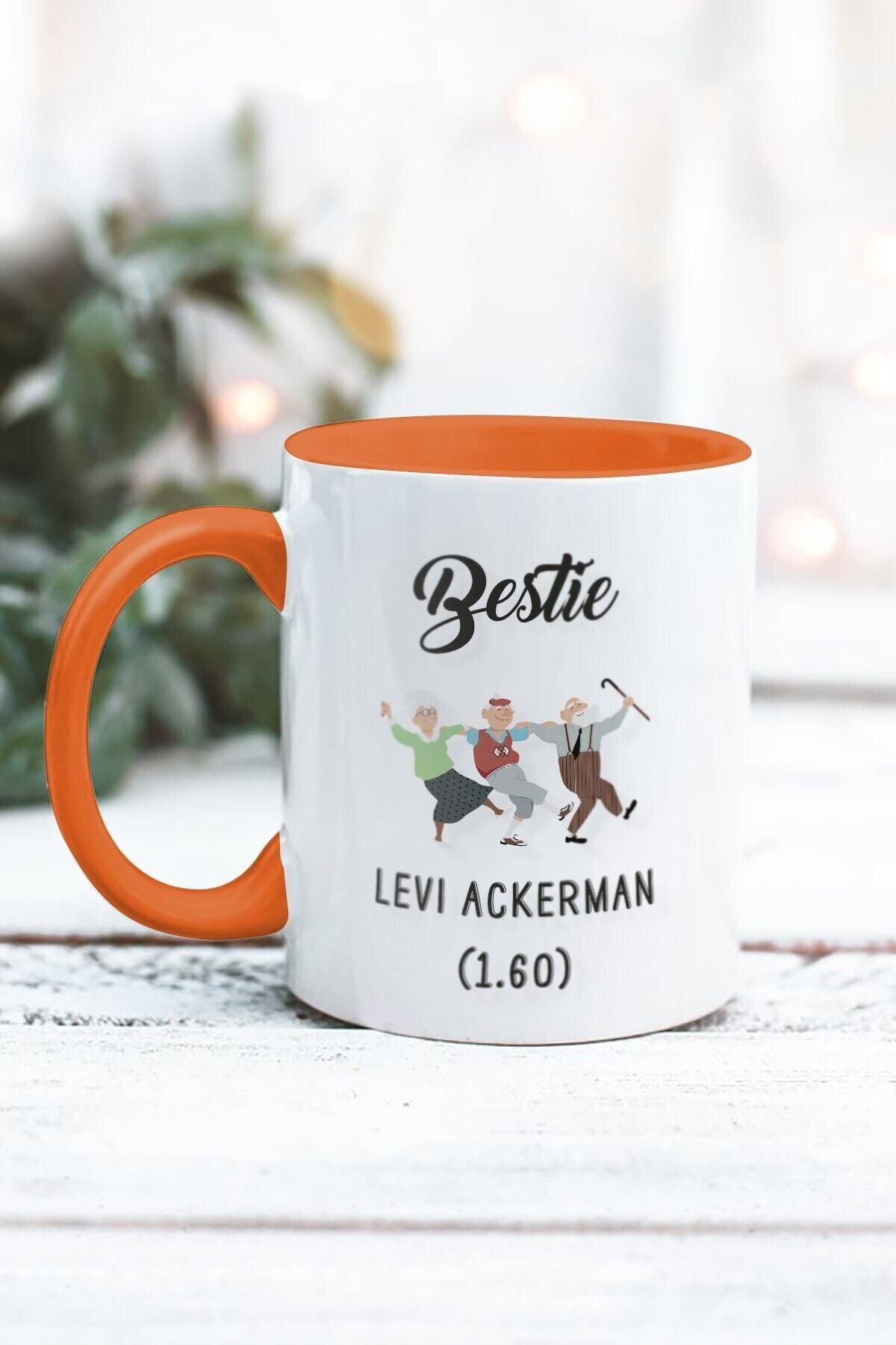 Yaprak Hediyelik-Bestie Levi Ackerman Designed Mug 7