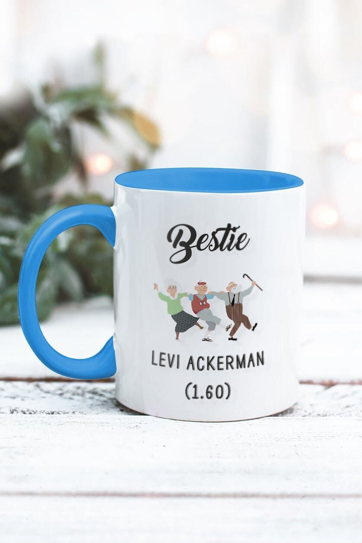 Yaprak Hediyelik-Bestie Levi Ackerman Designed Mug 4