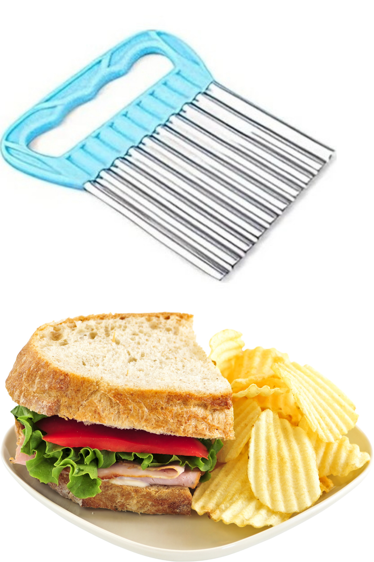 Yayke Cips Patates Doğrayıcı Şekilli Kesici Çelik