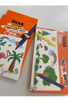 Silka 12 Li Jumbo Kuru Boya ve 12 Li Pastel Boya
