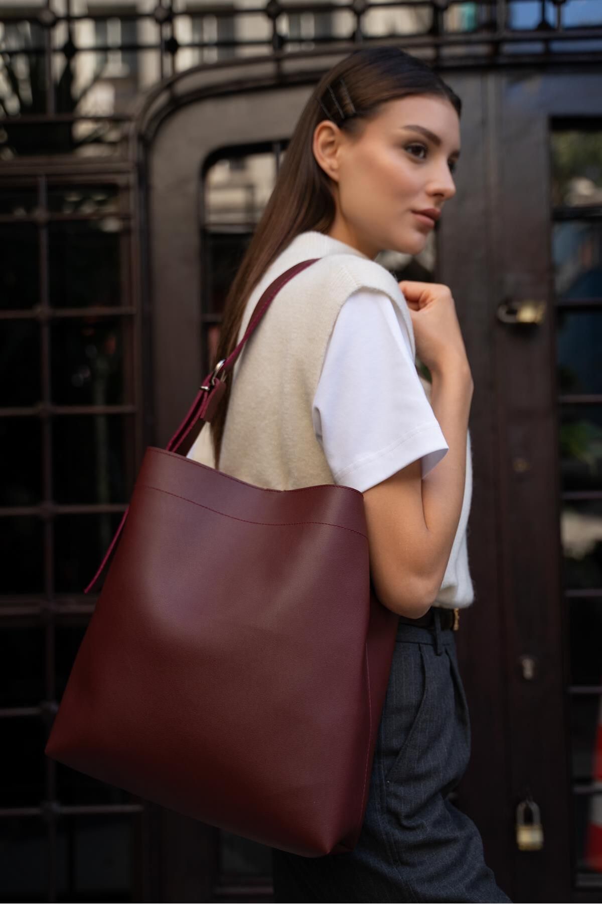 Short handle best sale shopper bag