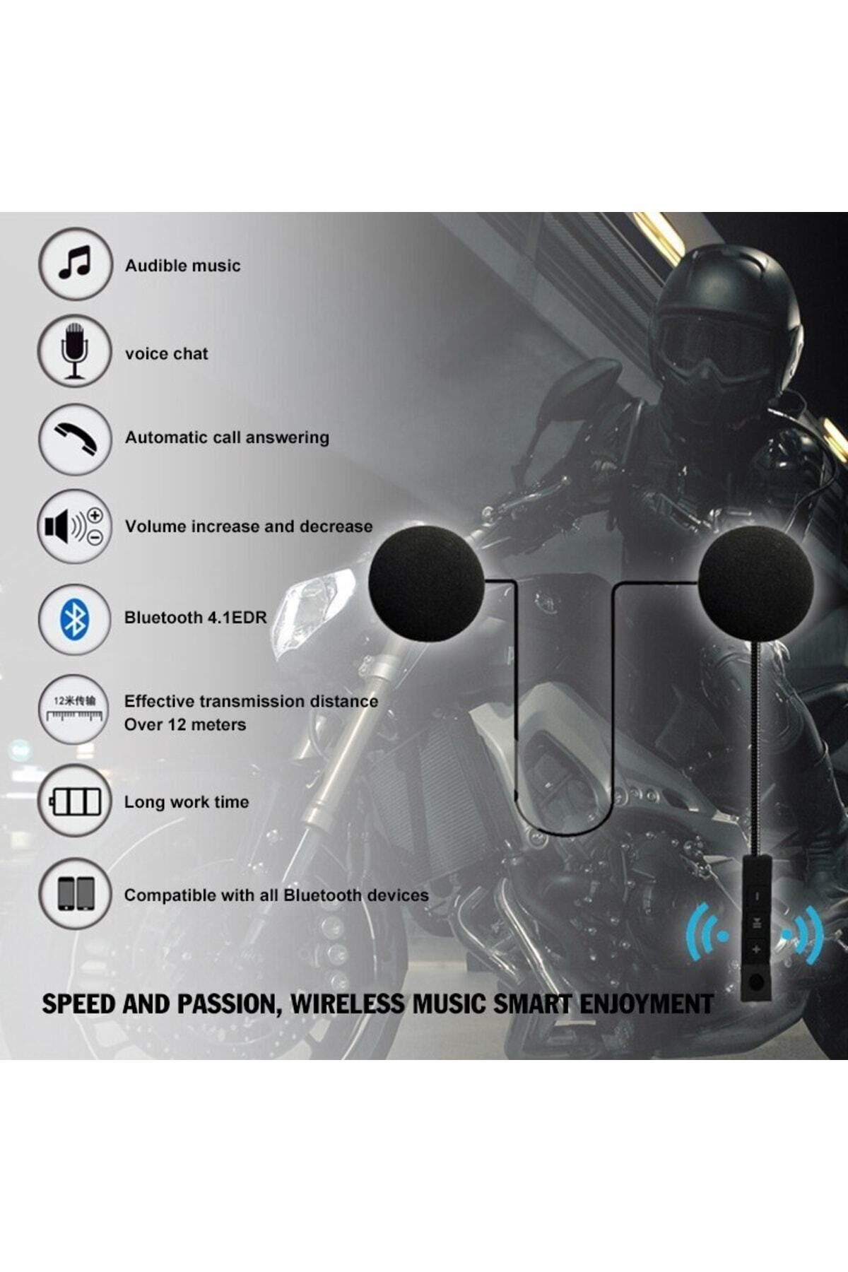 PİNK İTHALAT Wireless Earphone Bt11 Bluetooth Motosiklet Kask Kulaklığı