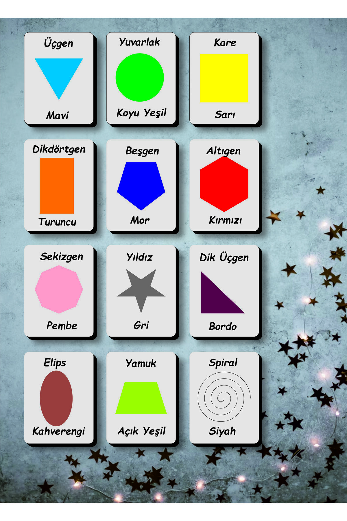 Sipylum Ahşap Zeka Kartları Eşleştirme Oyunu Ahşap PuzzleOyuncak (Şekiller ve Renkler) fotoğrafı 2 (önizleme)