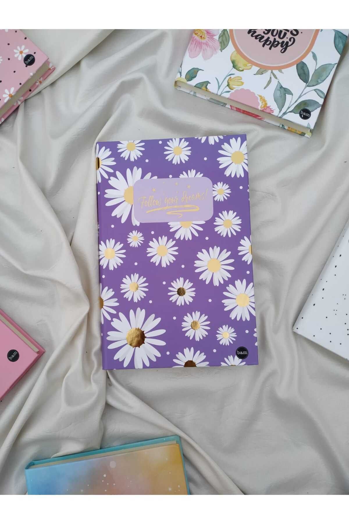 esperidesign-Plain Notebook with Gold Reflection Daisy (13X18 CM) 1